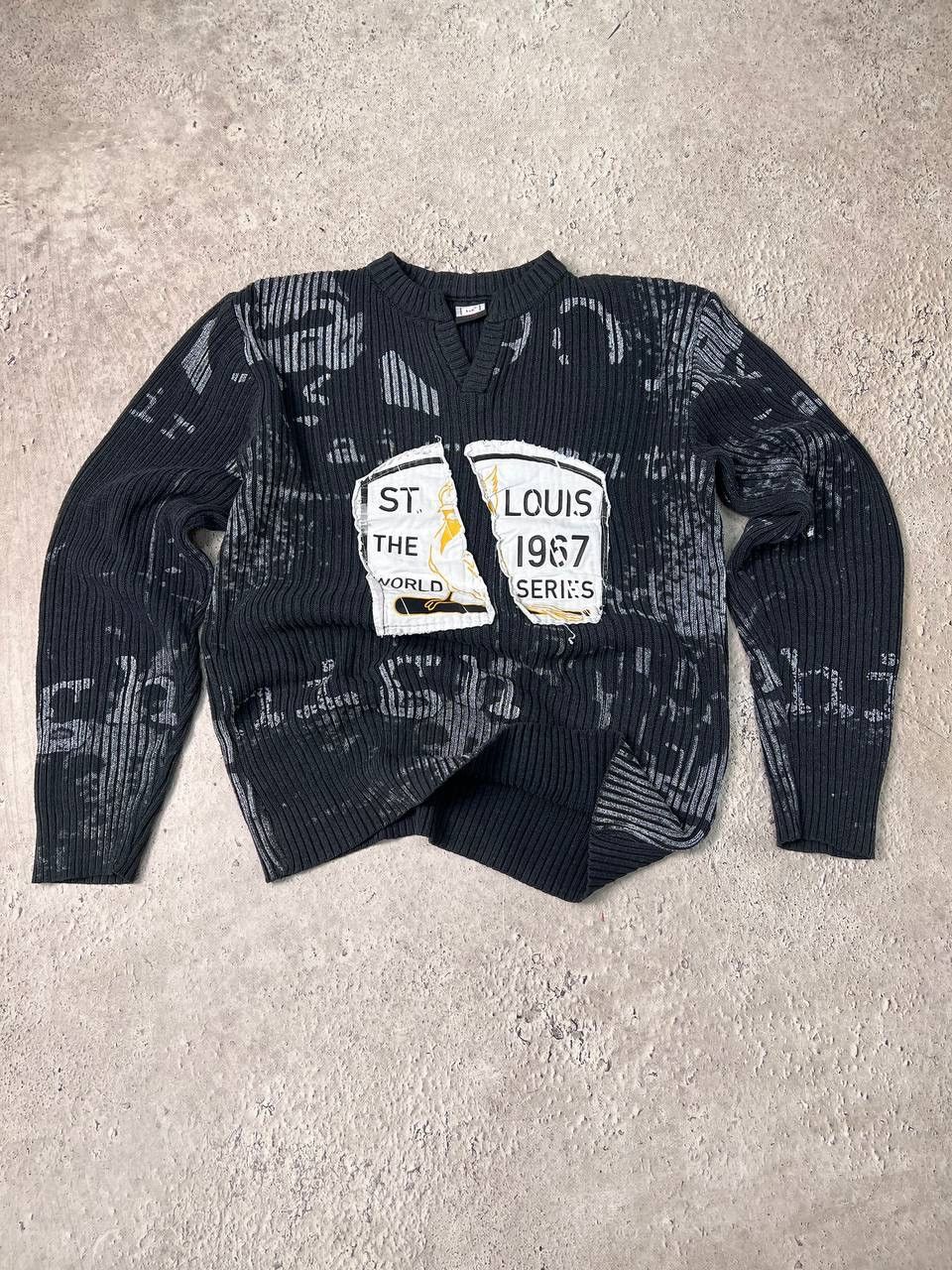 VINTAGE Y2K Seditionaries Knitted Print 777 Stylish Sweater