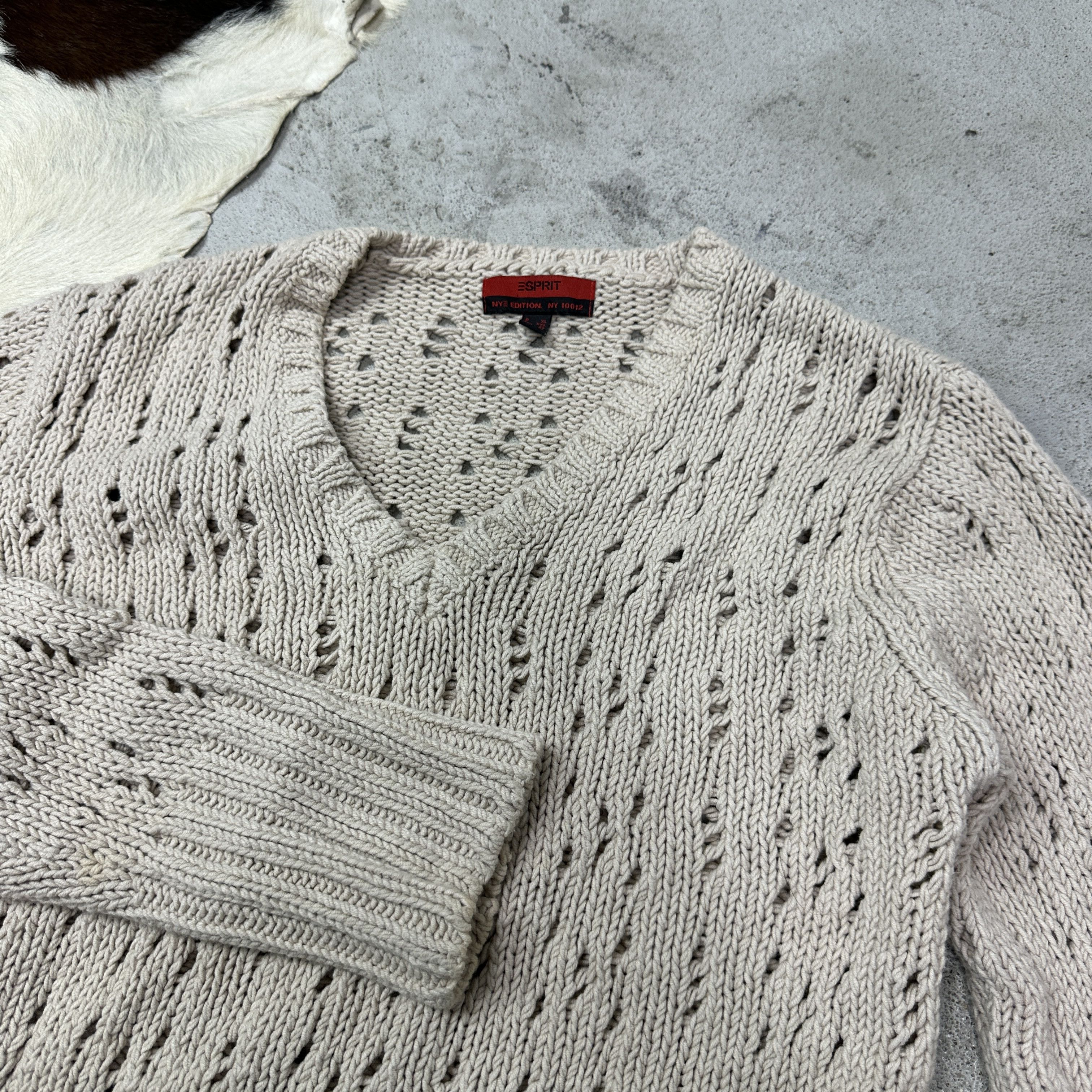 Vintage Vintage Avant Garde Cropped Distressed Sweater Y2K Size XL / US 12-14 / IT 48-50 - 3 Thumbnail