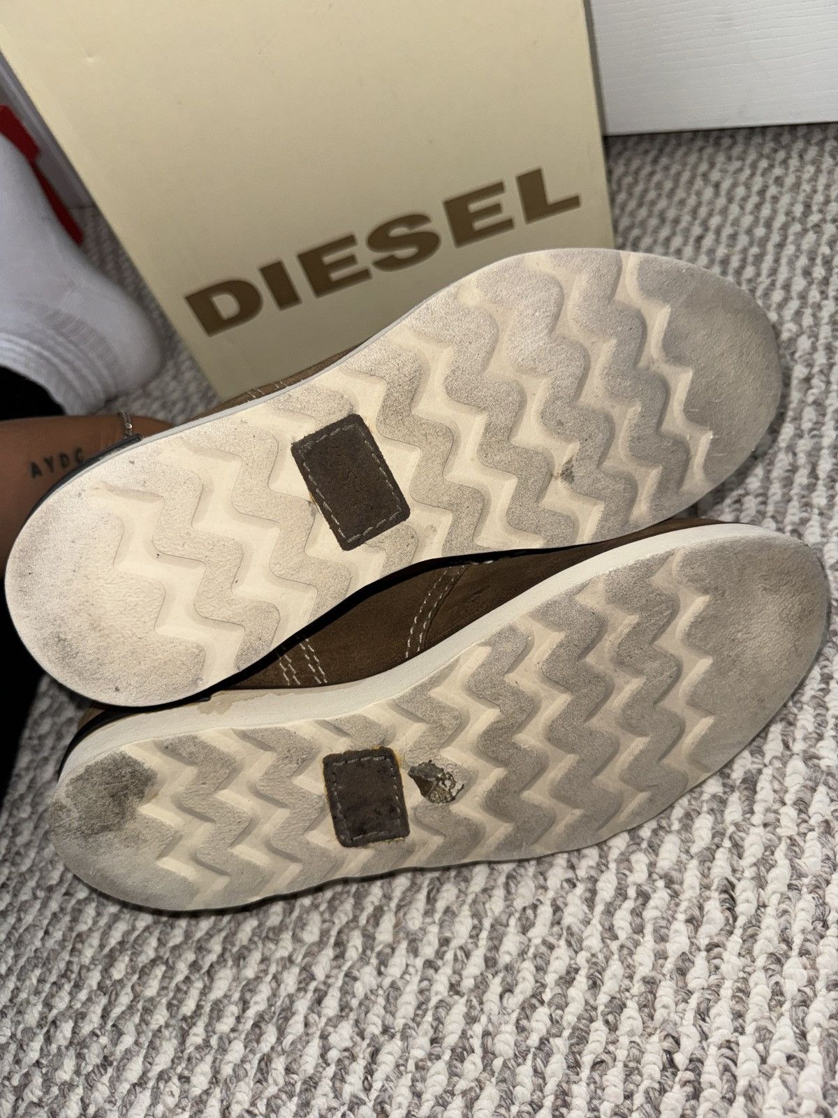 Diesel Diesel Builder Leather Moc-Toe Boots – Brown Suede US 10 Size US 10 / EU 43 - 5 Thumbnail