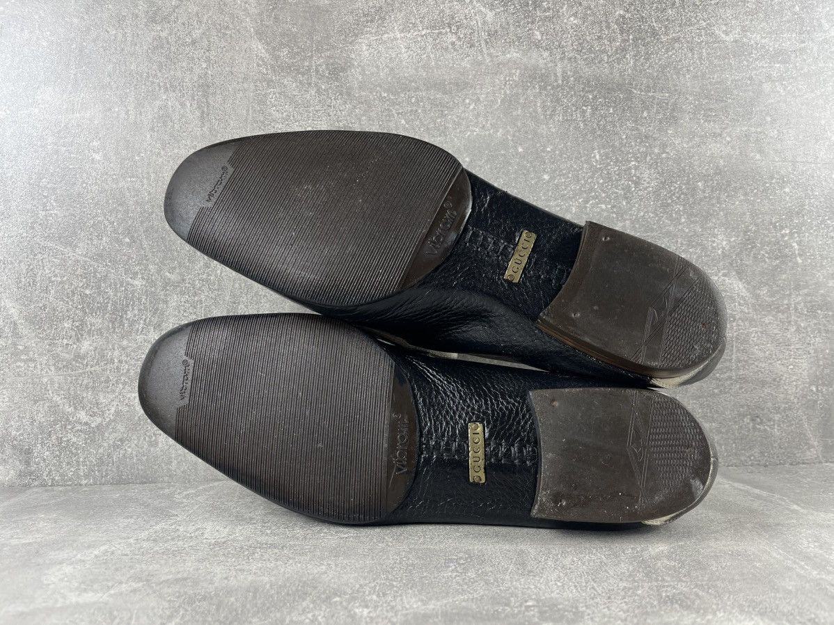 Gucci Gucci Vintage Horsebit Pebbled Leather Loafers Black Size US 7 / EU 40 - 7 Thumbnail