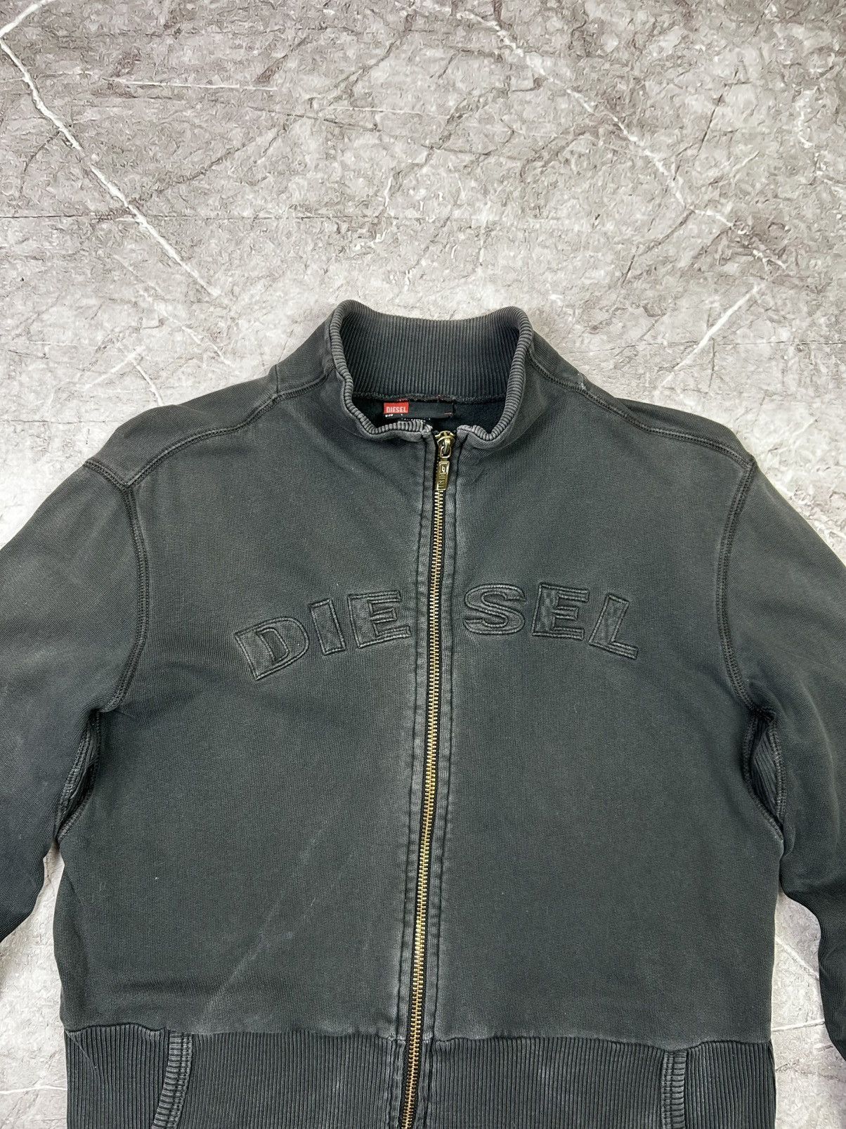 Diesel × Vintage Y2K Diesel Vintage Avant-Garde Long Sleeve Zip Sweater Size L / US 10 / IT 46 - 4 Thumbnail