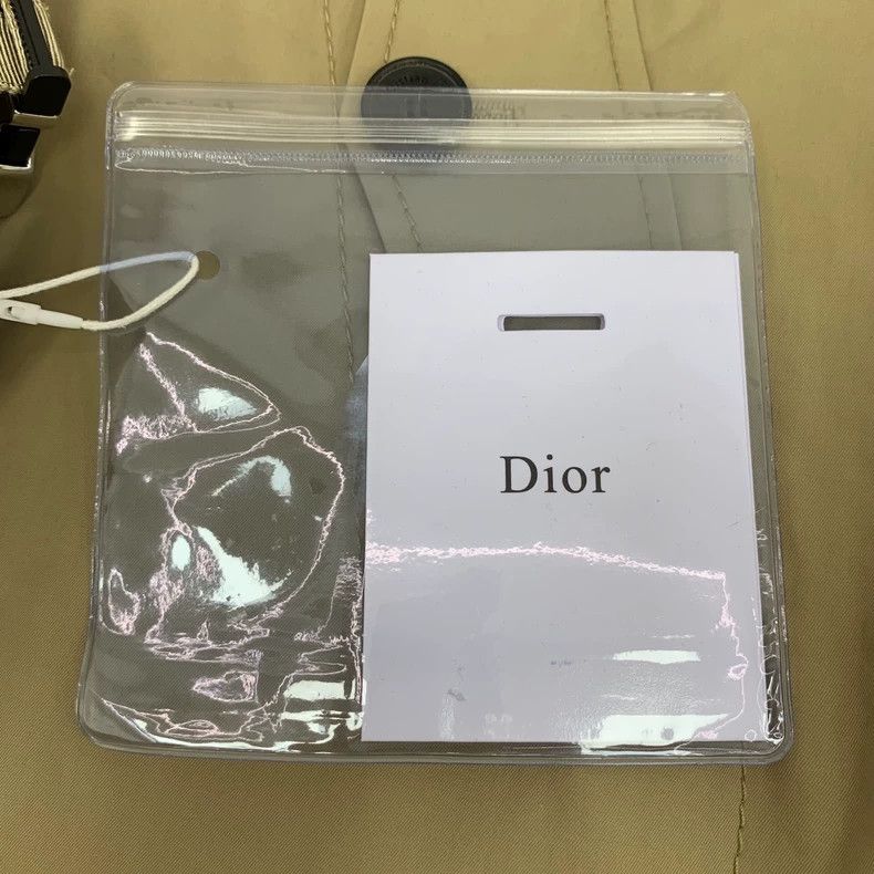 Dior Brown bee embroidered cotton lapel cloak coat 2505-Nex
