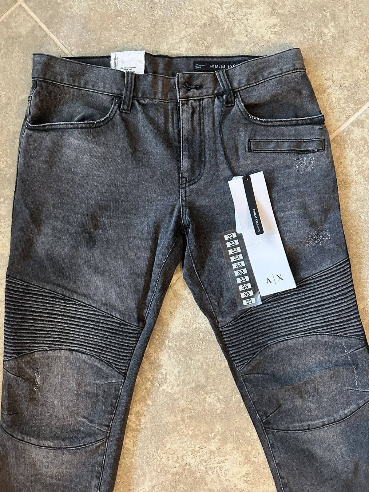 Armani Exchange Armani Exchange Skinny biker jeans Size US 33 - 2 Thumbnail