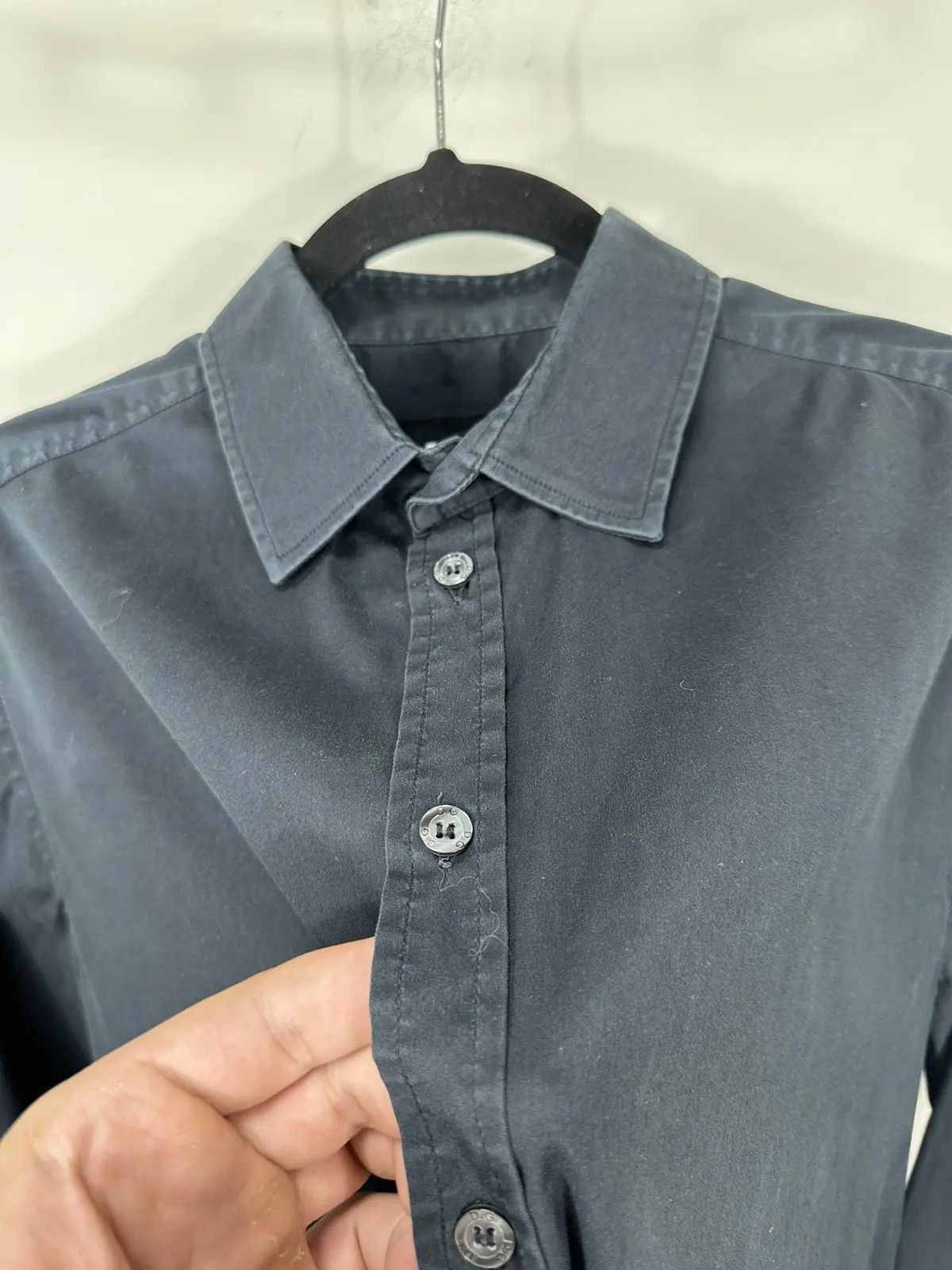 Dolce & Gabbana × Vintage Vintage Dolce & Gabbana Black Logo Luxury Button Up Shirt Size US M / EU 48-50 / 2 - 5 Thumbnail