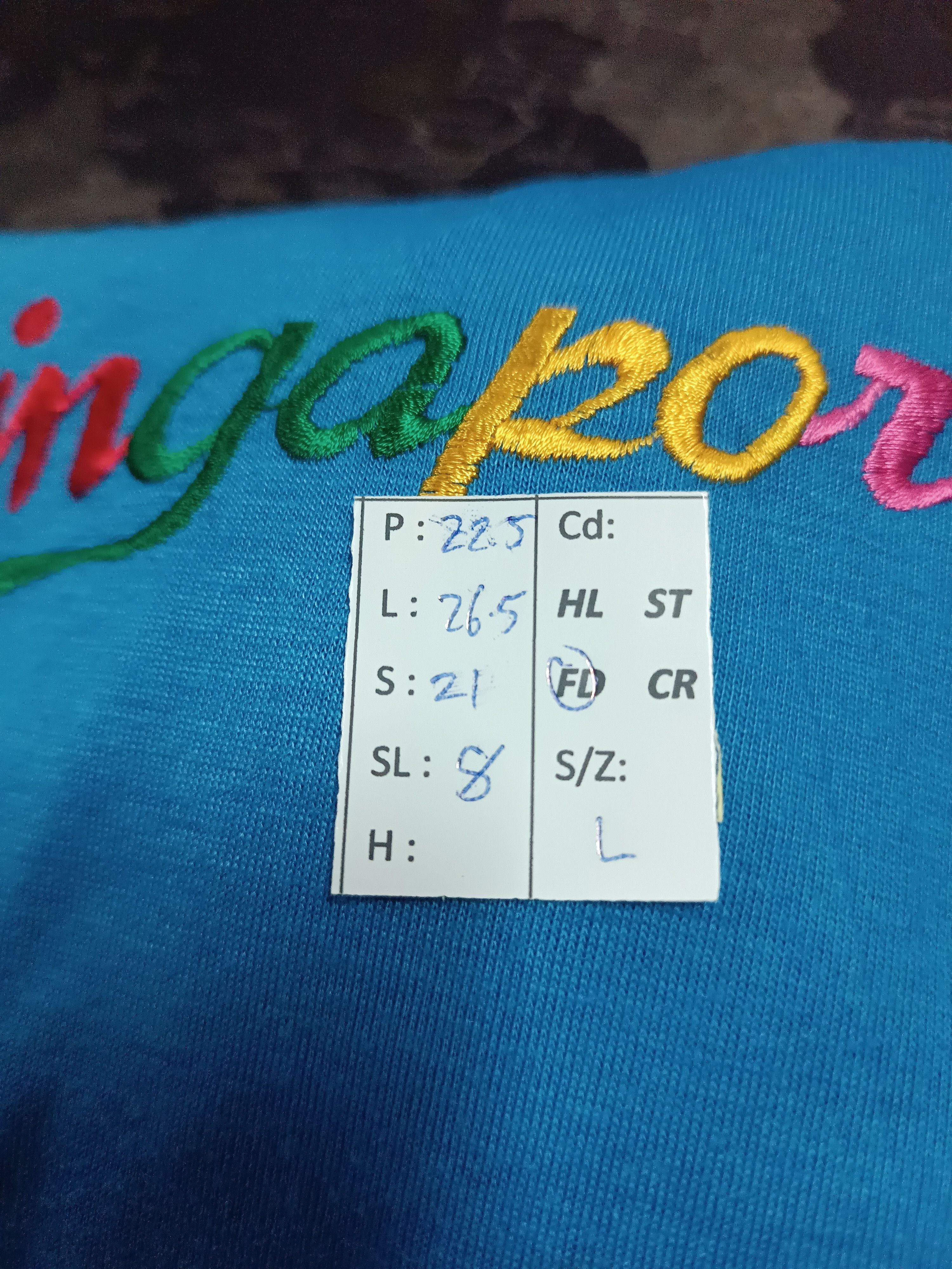 Other VINTAGE 80'S SINGAPORE EMBROIDERED LOGO TEE Size US L / EU 52-54 / 3 - 15 Thumbnail
