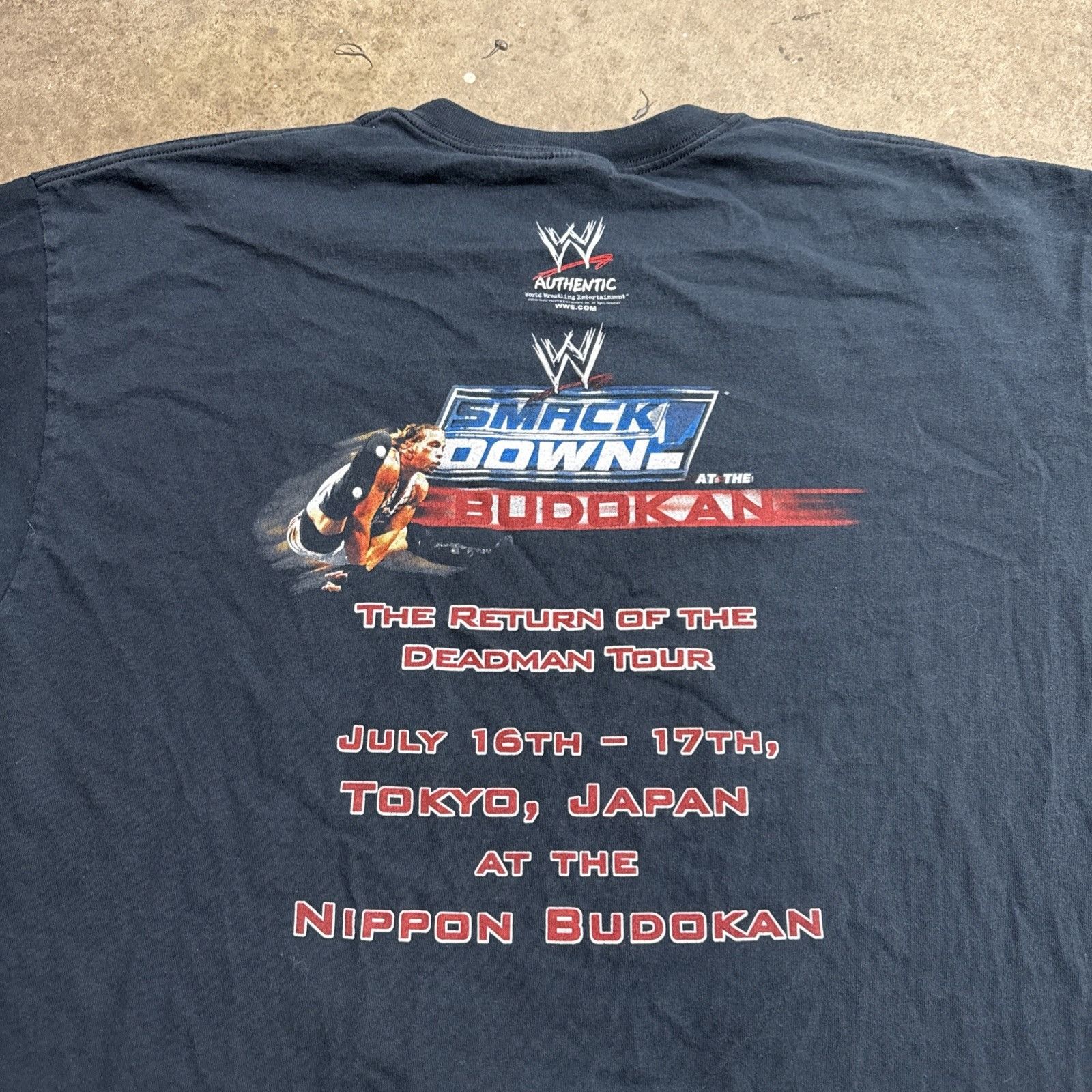 WWE Vintage WWE Shirt 2XL Black 2004 Smackdown Budokan RARE Size US XXL / EU 58 / 5 - 6 Thumbnail
