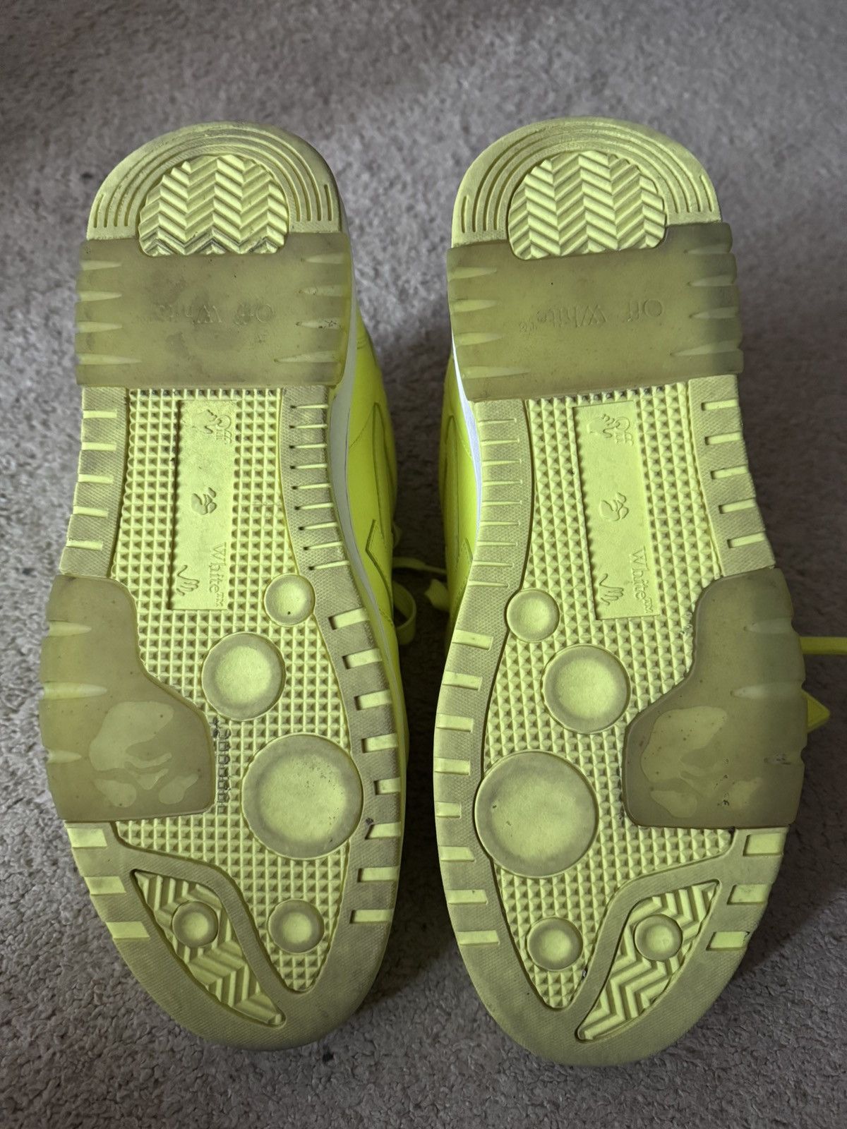 Off-White Off-White Out of Office Sneakers Fluro Yellow size 46 Size US 12 / EU 45 - 7 Thumbnail