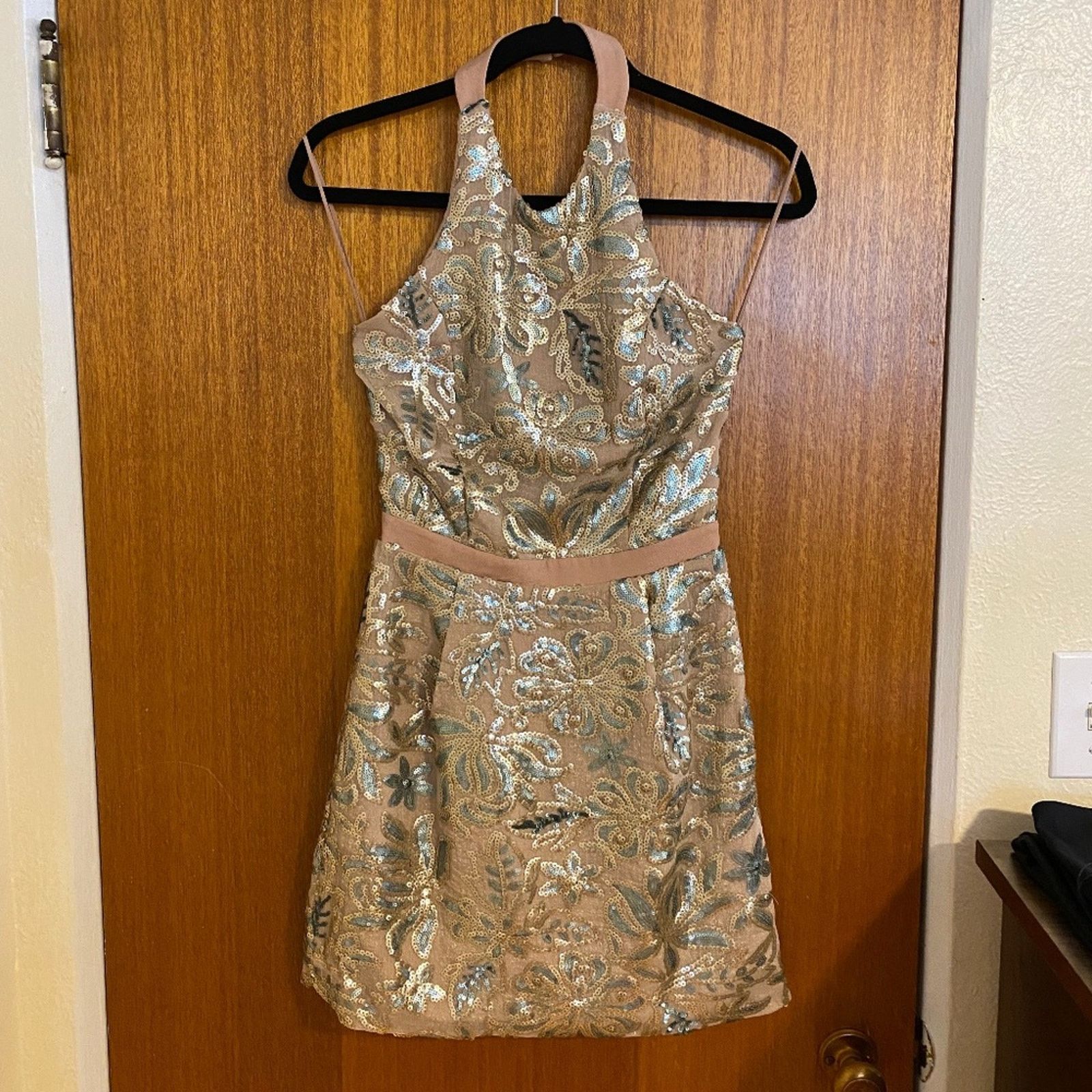 Dress the Population Dress the Population Floral Abbie Halter Mini Dress - Small Size S / US 4 / IT 40 - 1 Thumbnail