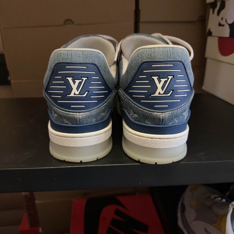 Louis Vuitton Louis Vuitton Denim Trainer Low-Top Sneakers 0079 Size US 9.5 / IT 39.5 - 3 Thumbnail