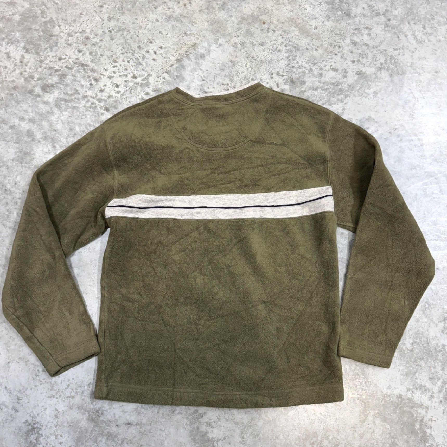 Gap Gap Mens Large Green V-Neck Pullover Sweater Fleece Striped Chest Casual Size US L / EU 52-54 / 3 - 3 Thumbnail