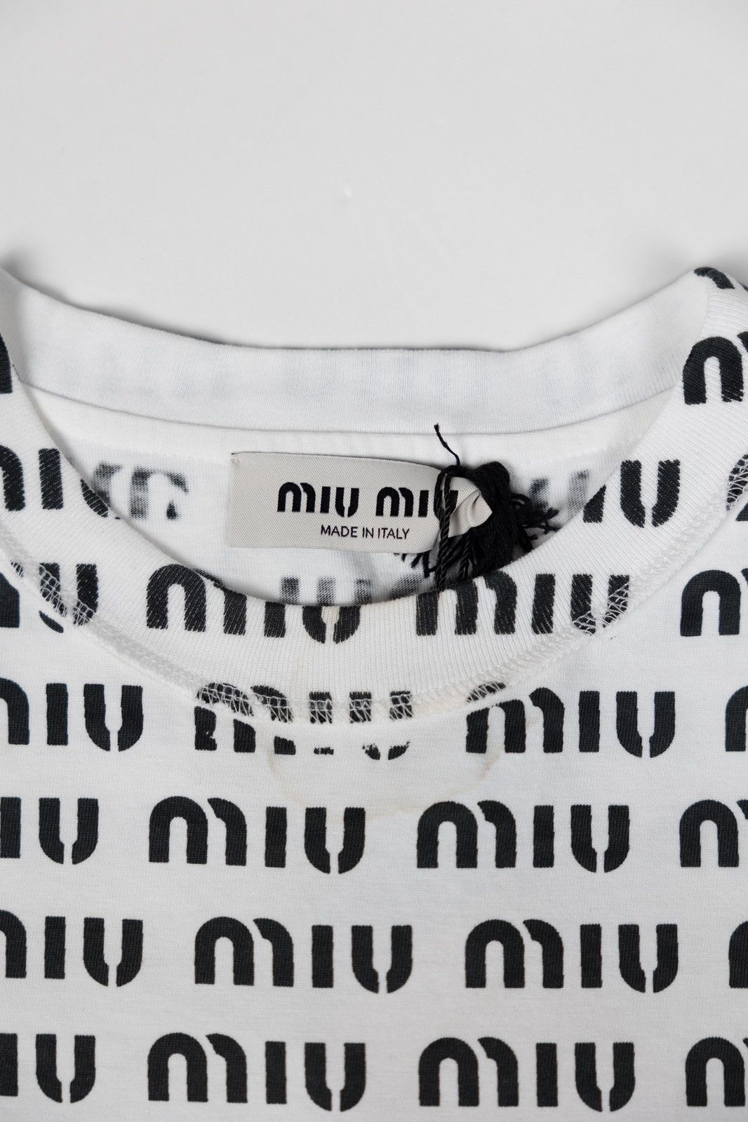 Miu Miu Miu Miu Logo Print Tee Size XS / US 0-2 / IT 36-38 - 5 Thumbnail