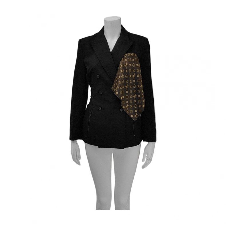 Louis Vuitton Louis Vuitton XS Black Wool Coat Size XXS / US 00 / IT 34 - 1 Thumbnail
