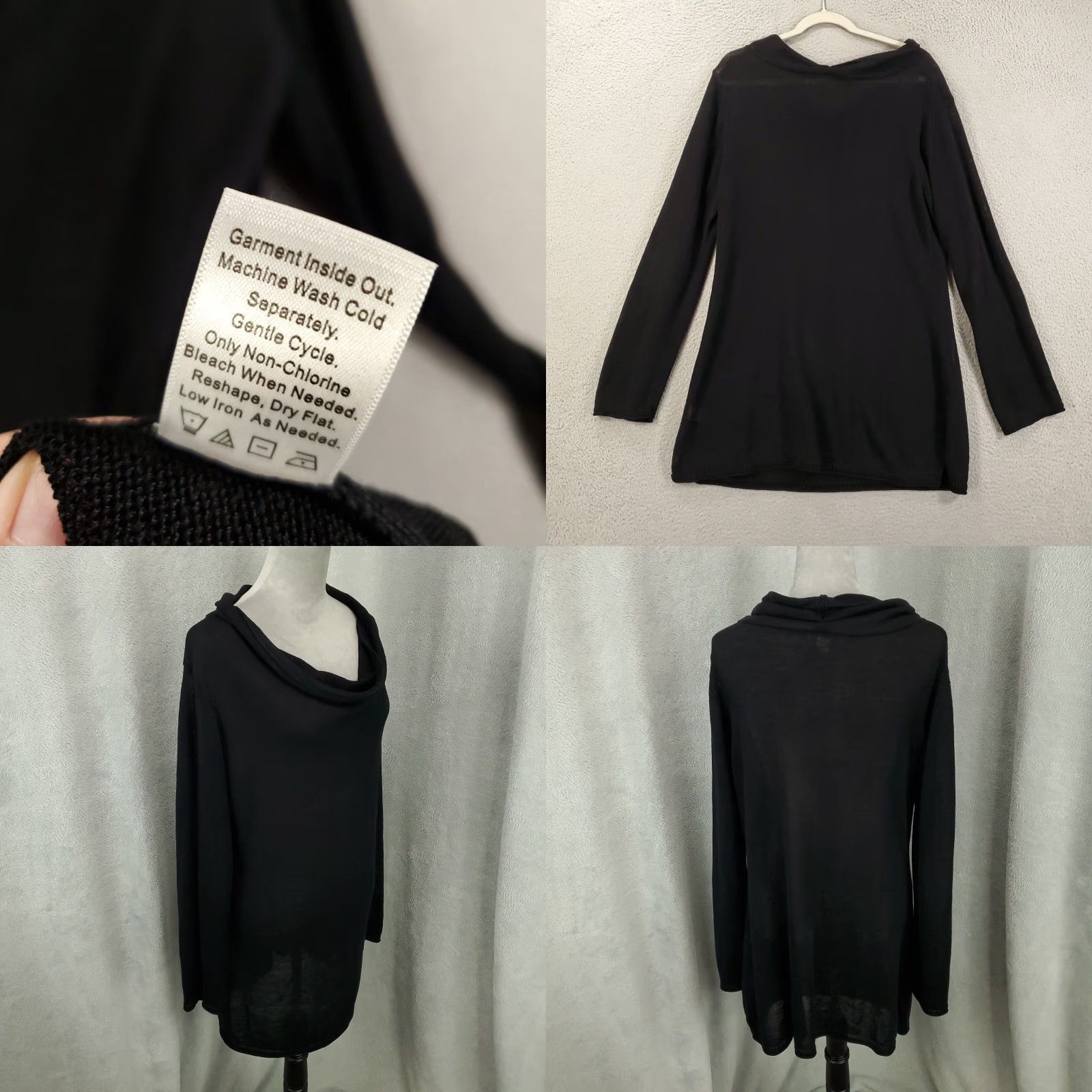 Coldwater Creek Coldwater Creek Sweater Womens M Black Linen Lightweight Semi Sheer Size M / US 6-8 / IT 42-44 - 8 Thumbnail