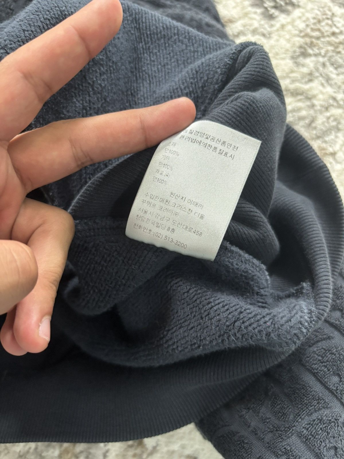 Dior Dior Navy Towel Hoodie Size US L / EU 52-54 / 3 - 6 Thumbnail