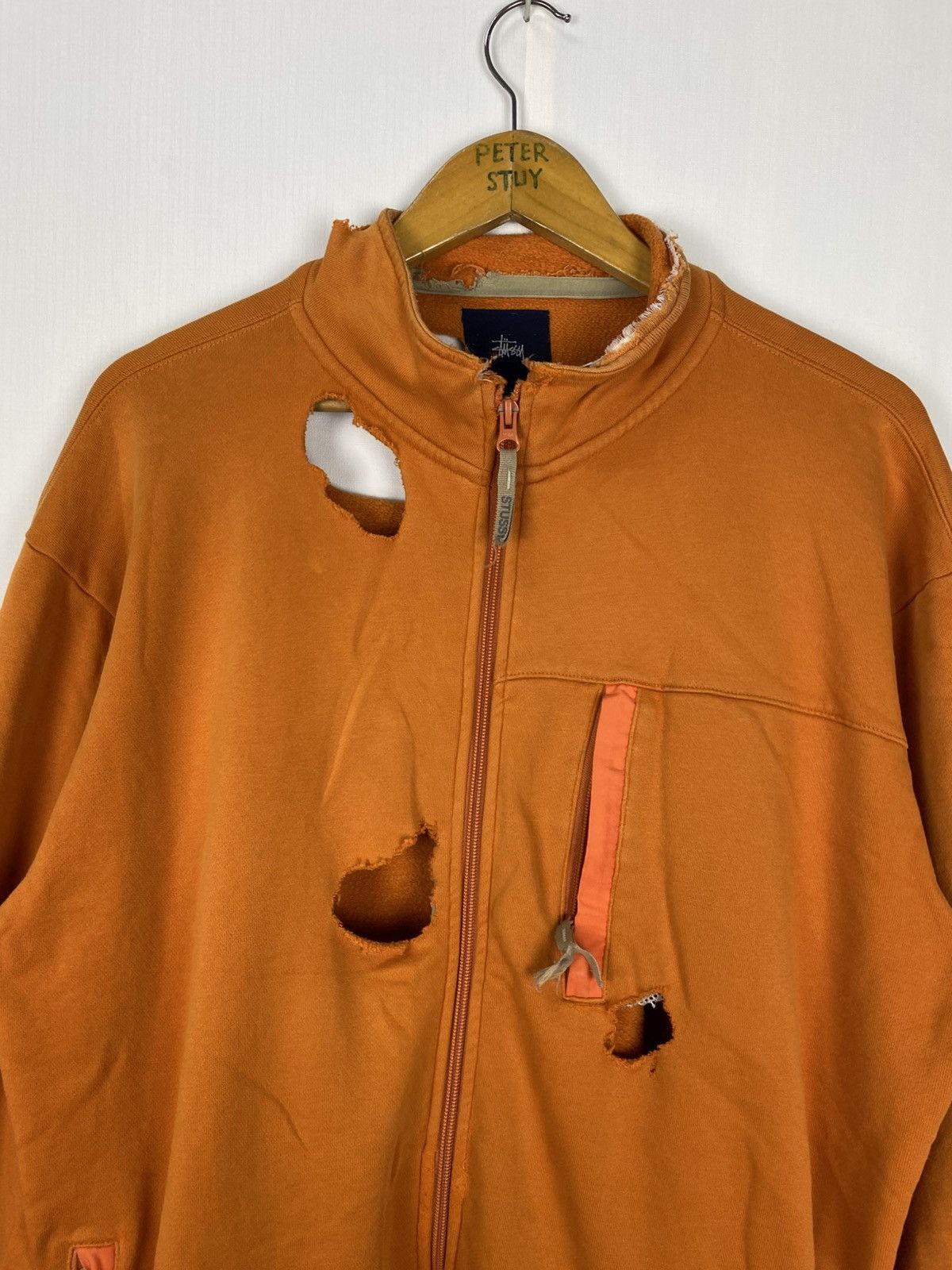 Stussy Stussy big hole distress style sweater Size US L / EU 52-54 / 3 - 4 Thumbnail