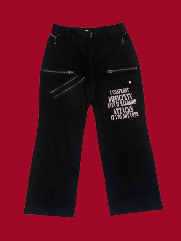 If Six Was Nine Sex Pot Revenge Punk Bondage Pants Size US 34 / EU 50 - 2 Thumbnail