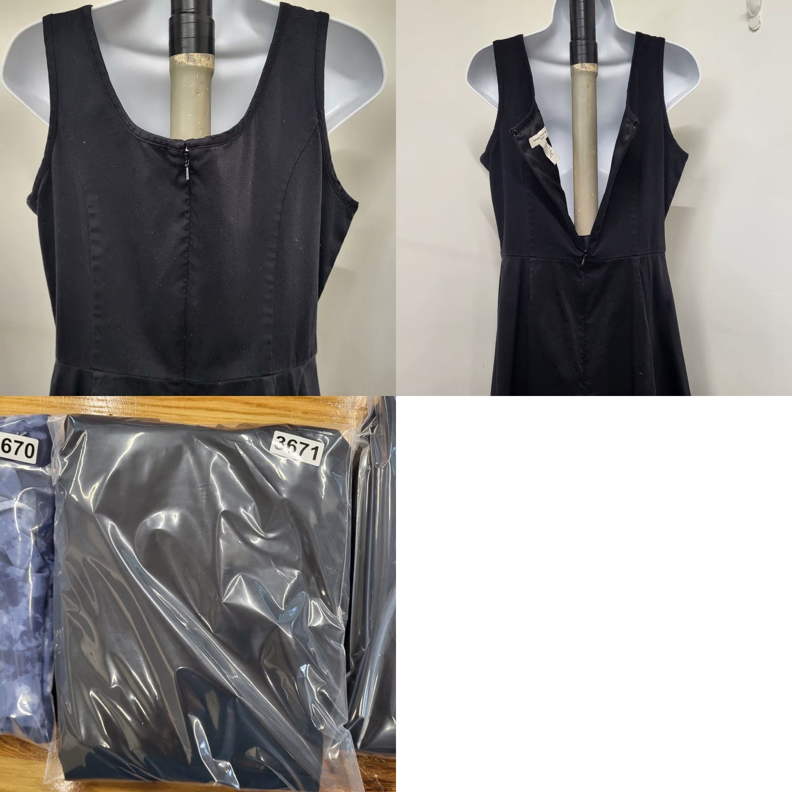 Vintage Amanda Smith Dress Women Size 10P Black Sleeveless Floral Embroidered Pink Trim Dress Size L / US 10 / IT 46 - 10 Thumbnail