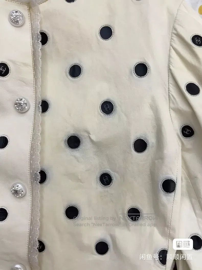 Chanel Chanel Polka dot leather jacket Size XS / US 0-2 / IT 36-38 - 2 Thumbnail