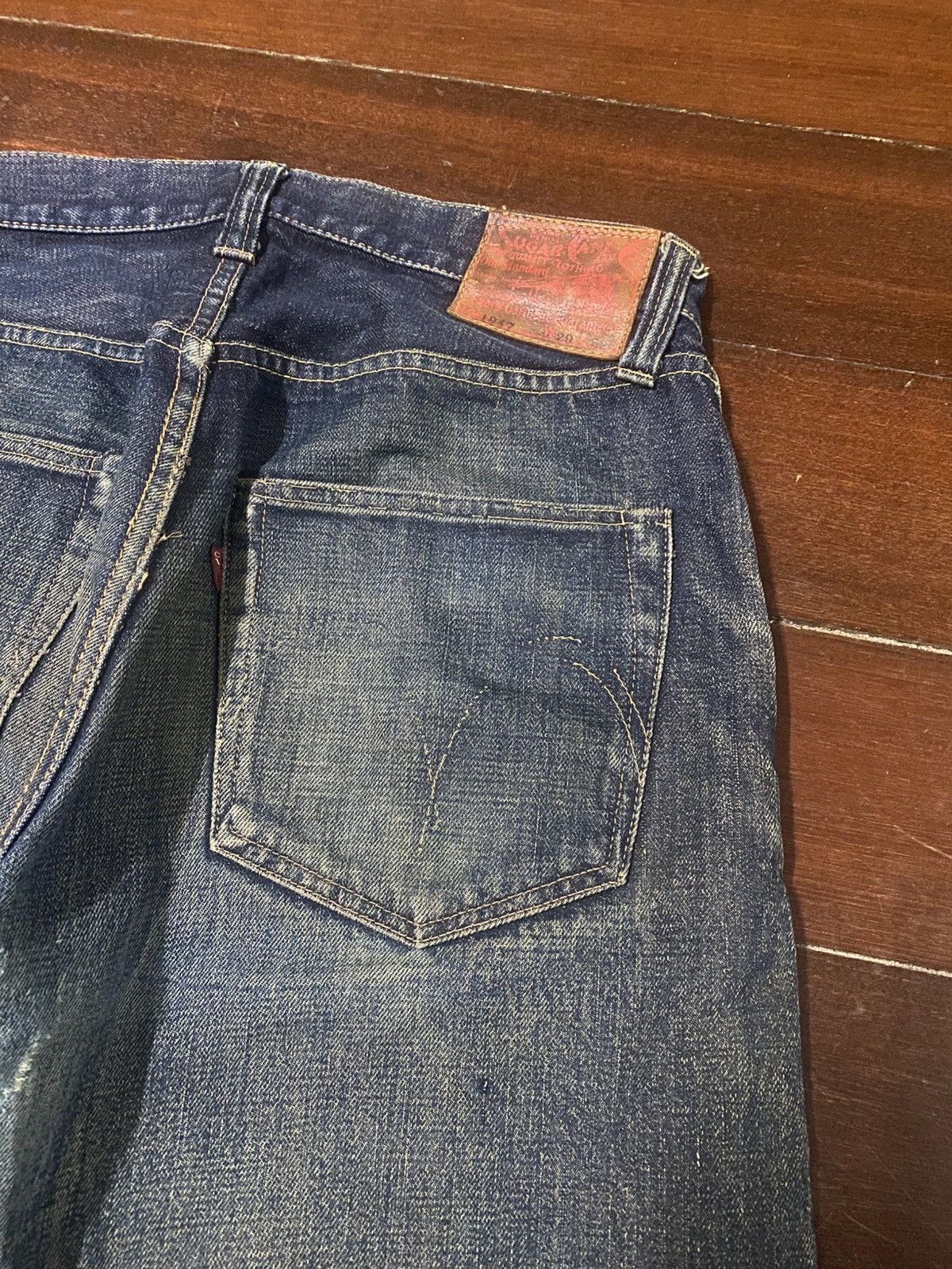Sugar Cane Vintage Sugar cane 1947 distressed mud wash rusty jeans Size US 31 - 21 Thumbnail