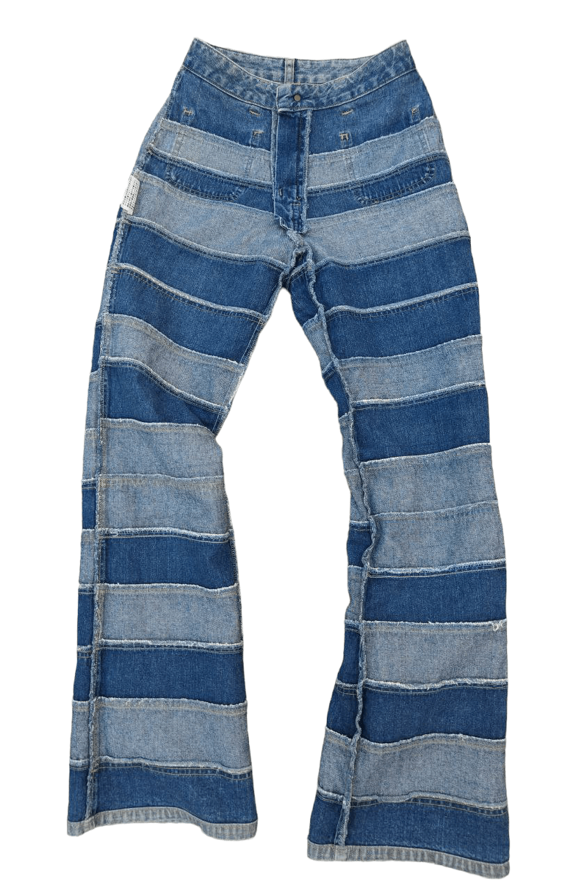Japanese Brand Japanese Seawind Reconstructed Flare Denim Size 25" / US 0 / IT 36 - 6 Thumbnail