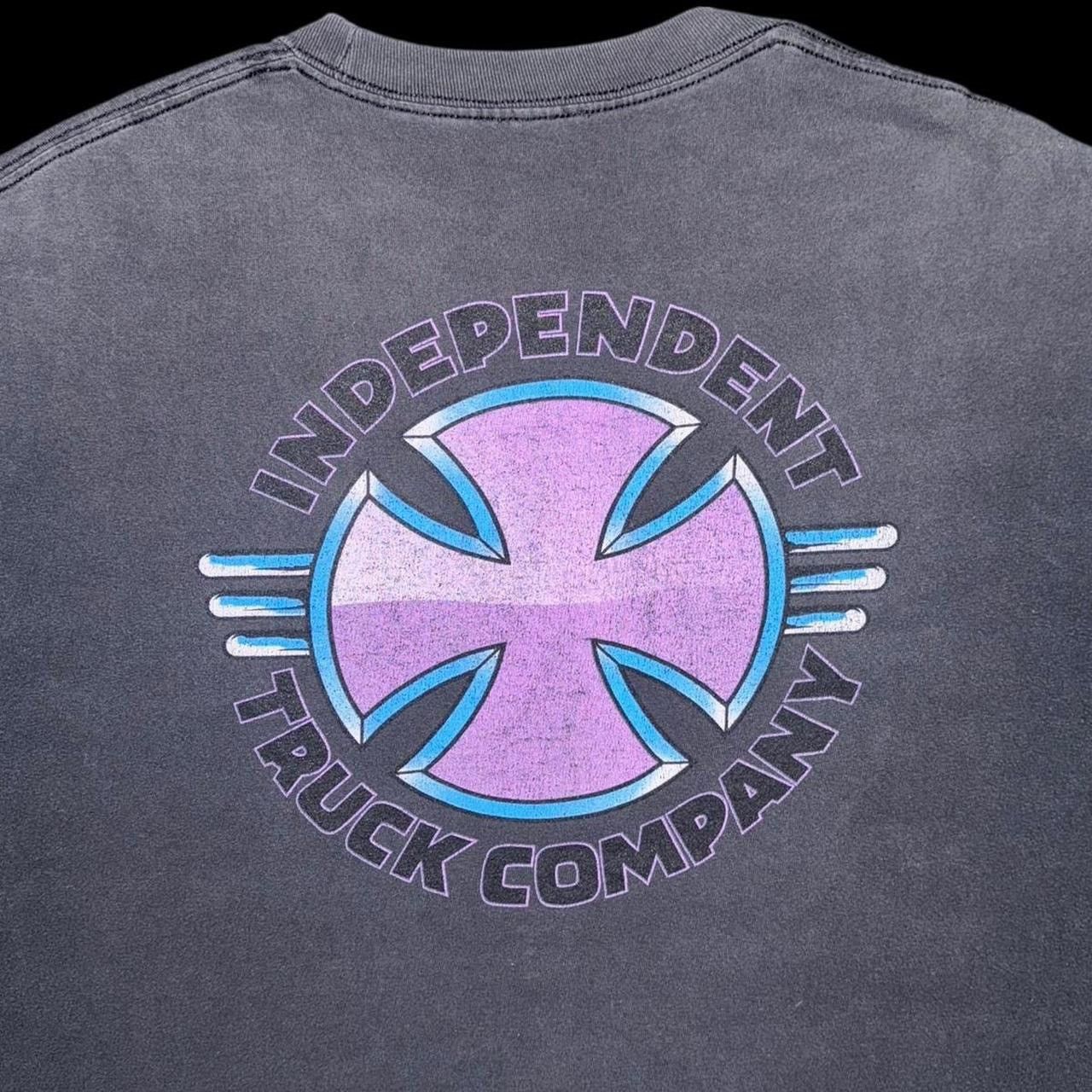 Independent Truck Co. Vintage 90s Independent Truck Co. Skateboard Iron Cross Tee Size US XL / EU 56 / 4 - 3 Thumbnail