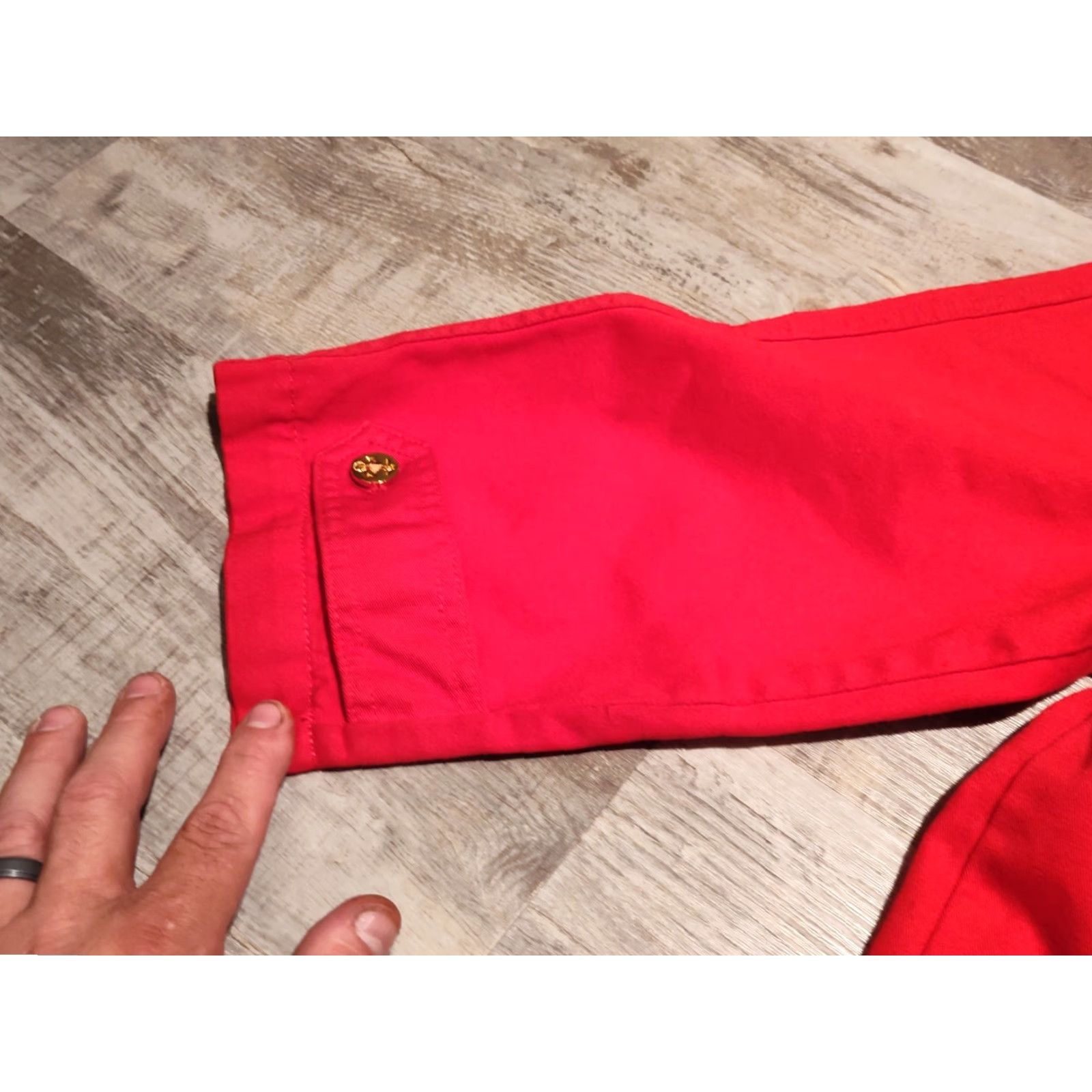 Ralph Lauren VINTAGE Lauren Ralph Lauren Women’s Jacket Short Denim Red Nautical Anchor Gold Buttons Size L Size L / US 10 / IT 46 - 7 Thumbnail