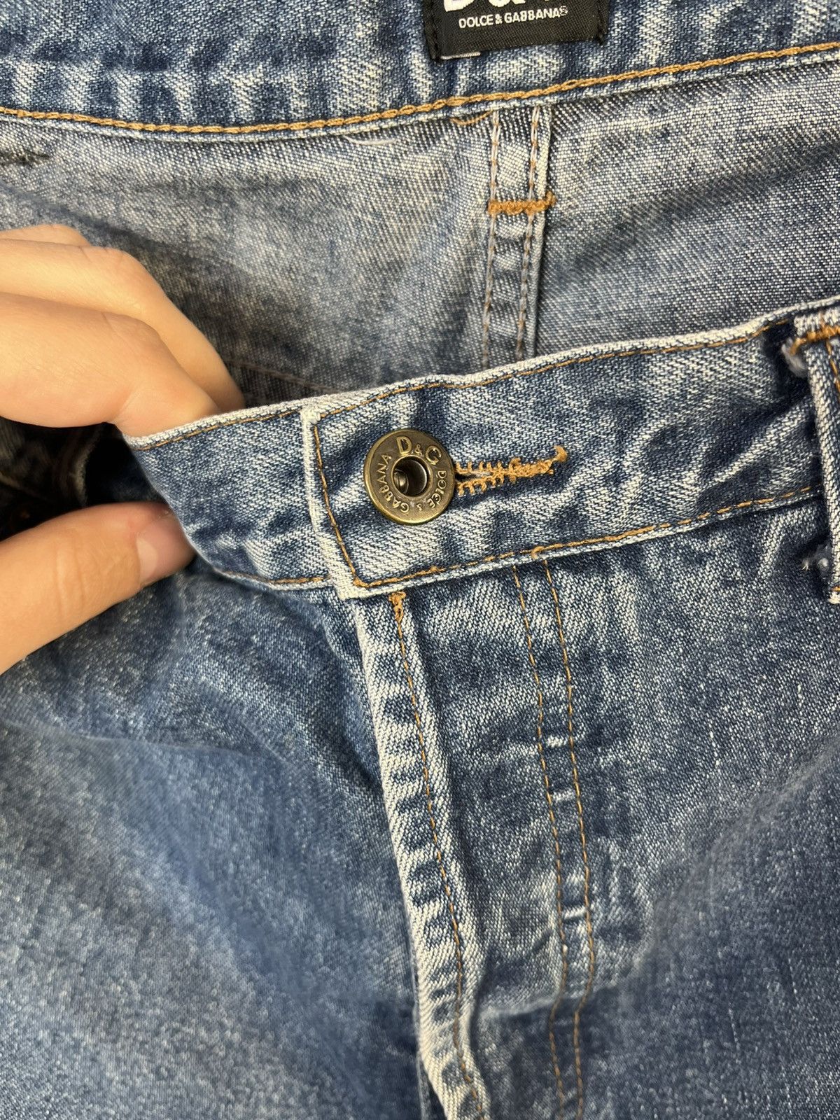 Dolce & Gabbana × Vintage Dolce & Gabbana D&G Vintage Y2K Denim Jeans Made in Italy Size US 38 / EU 54 - 12 Thumbnail