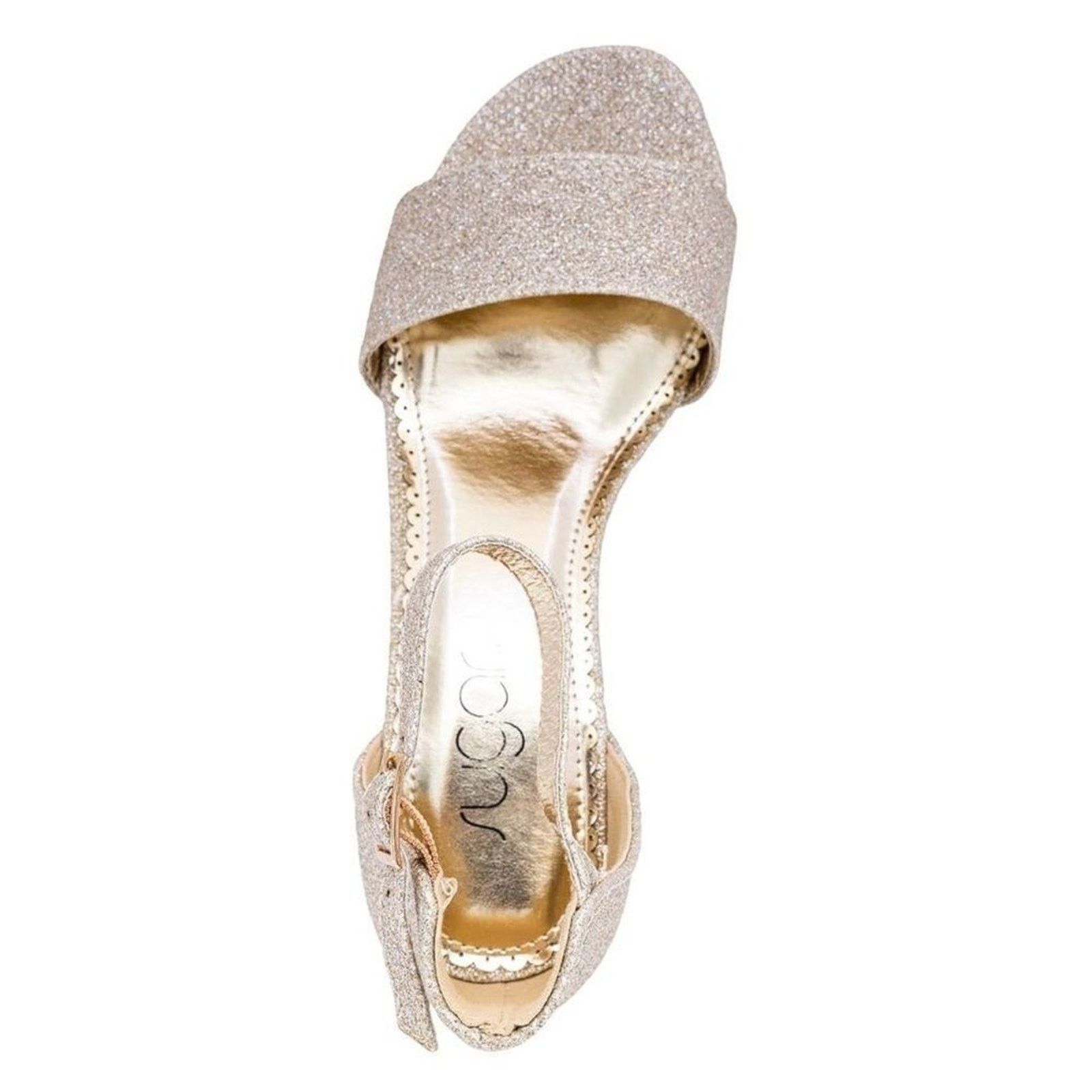 Sugar Sugar Women’s Sandals Size 11 Gold Block Heel NEW #1-CC Size US 11 / IT 41 - 8 Thumbnail