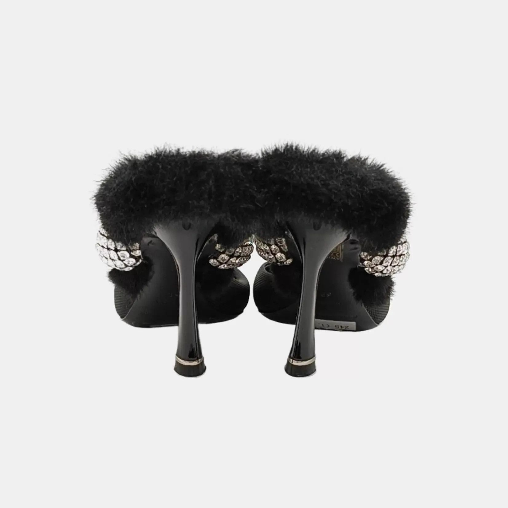 Alexander Wang Alexander Wang Rhinestone Pointed Toe Fur Heels EU 39 Size US 8.5 / IT 38.5 - 3 Thumbnail