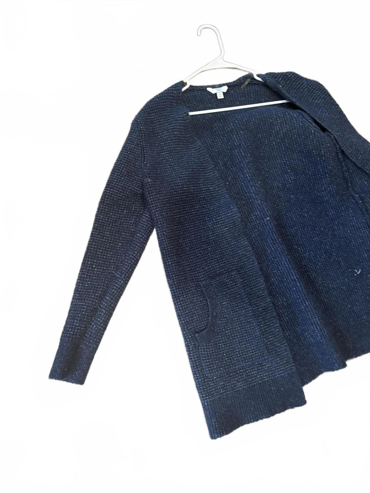 Other Time and Tru Navy Blue Knit Cardigan Sweater Size Small Size S / US 4 / IT 40 - 2 Thumbnail