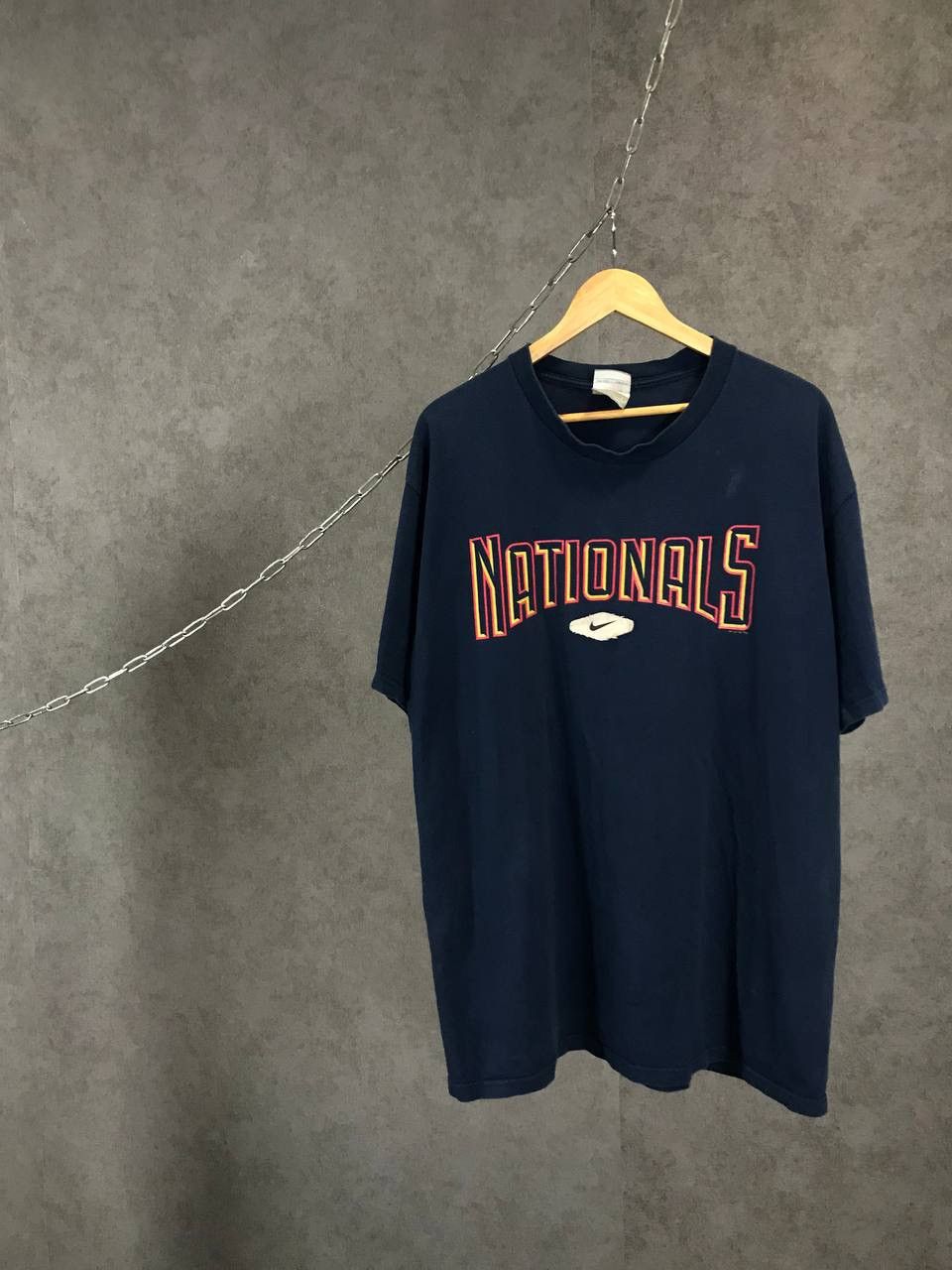 Vintage Nike Nationals Washington swoosh center logo tee Size US L / EU 52-54 / 3 - 1 Thumbnail