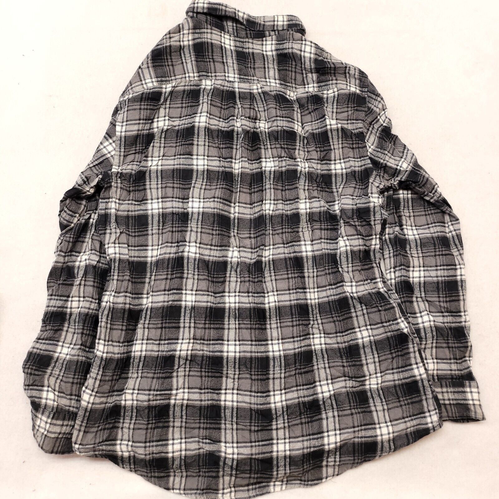 Croft & Barrow Croft & Barrow Madras Flannel Shirt Mens Size Large L Gray Size US L / EU 52-54 / 3 - 10 Thumbnail