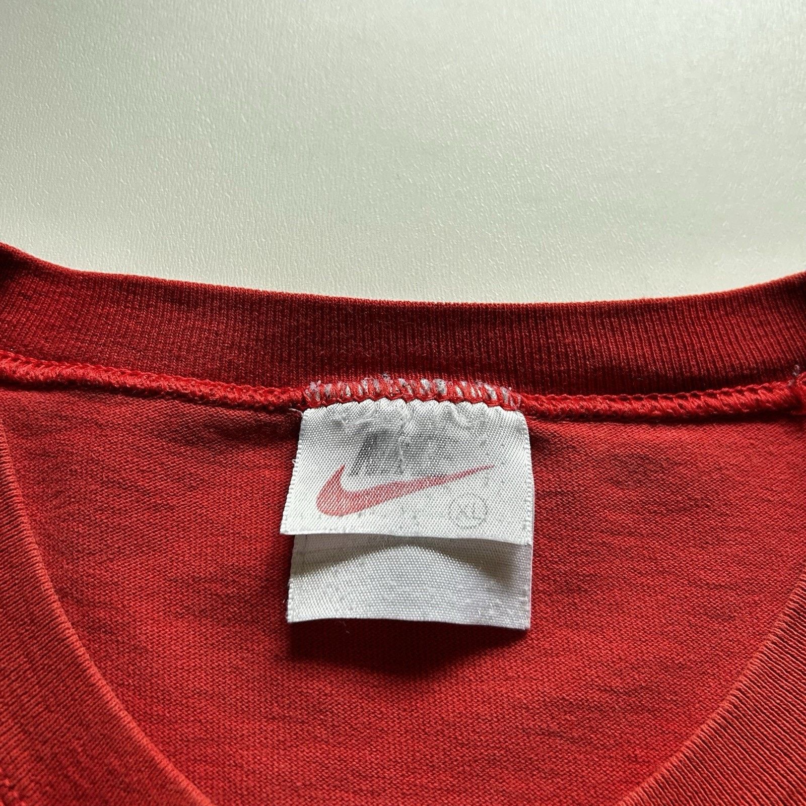 Nike Vintage 90s Nike Shirt XL Tank Sleeveless Center Swoosh Red Size US XL / EU 56 / 4 - 6 Thumbnail