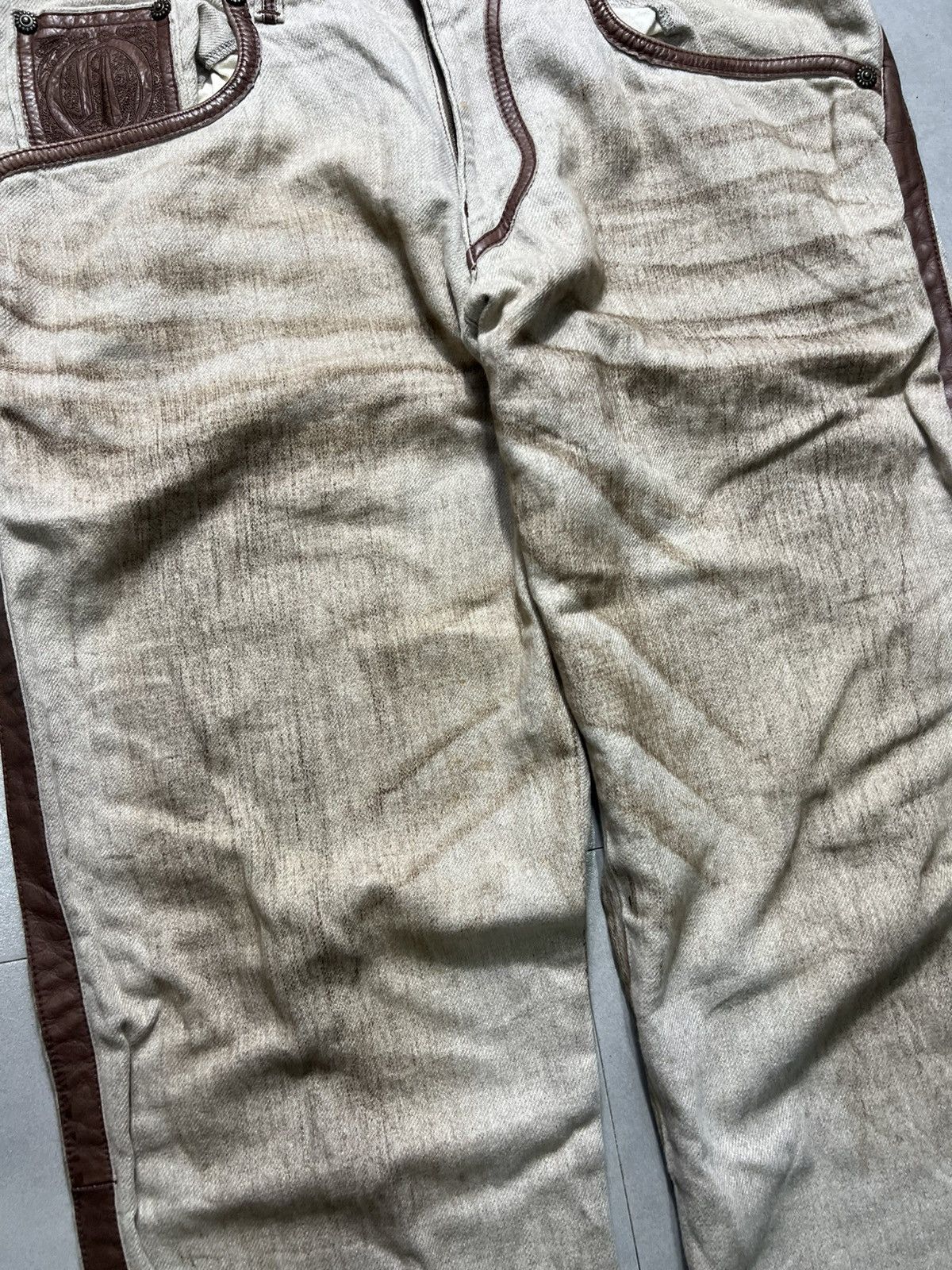 Obelisk Obelisk - Leather Lining Dirt Washed Pants Size US 34 / EU 50 - 5 Thumbnail