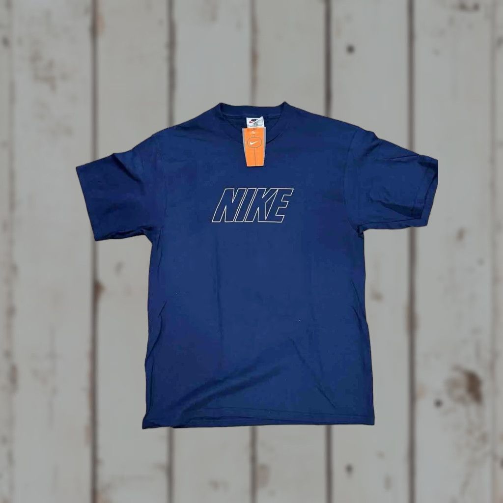 Nike VINTAGE Nike Spellout T-shirt 90s Medium USA Made New W/ Tags Deadstock Blue Shirt Mens M Nike Sportswear Logo 90s Sports Theme Size US M / EU 48-50 / 2 - 1 Thumbnail