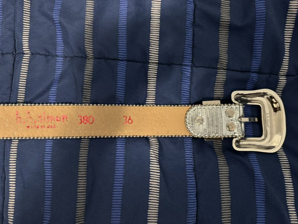 B.B. Simon Silver Snake Scale B.B. Simon Belt Size 36 - 3 Thumbnail