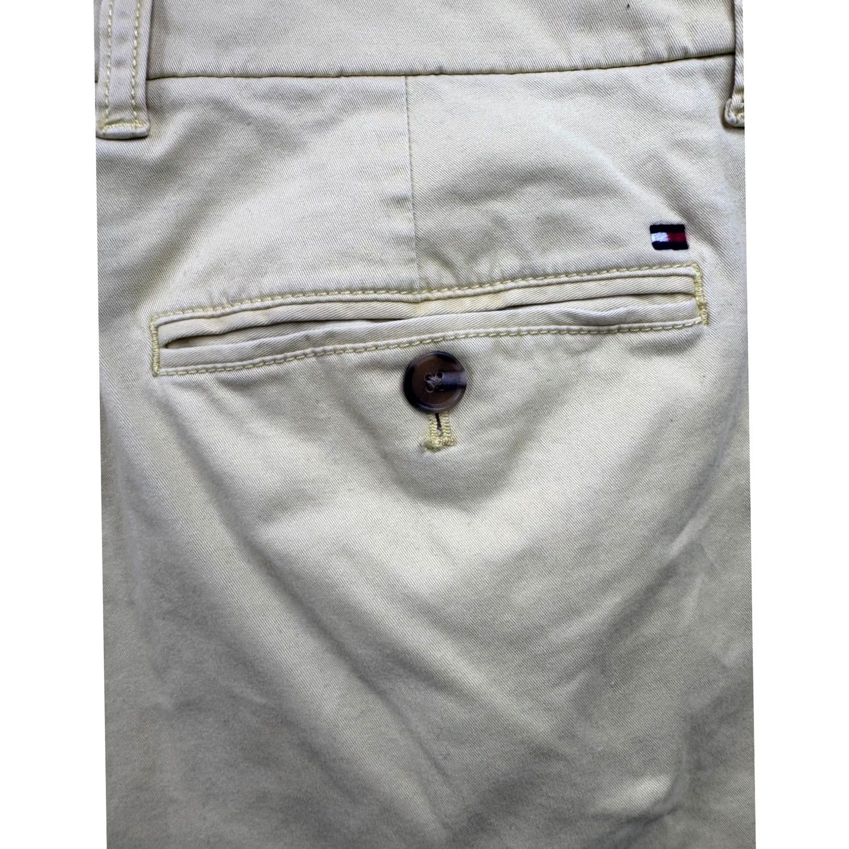 Tommy Hilfiger Tommy Hilfiger Slim Fit Chino Pants Mens Tan Khaki 36/32 Stretch 4-Pocket Logo Embroidered Size US 36 / EU 52 - 6 Thumbnail
