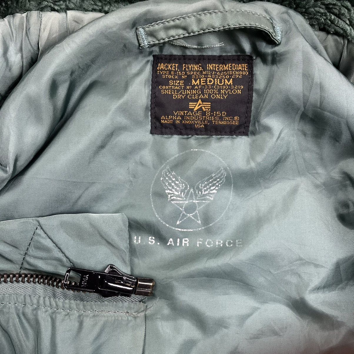 Alpha Industries Vintage 90s Alpha industries B-15D bomber flight jacket Size US M / EU 48-50 / 2 - 9 Thumbnail