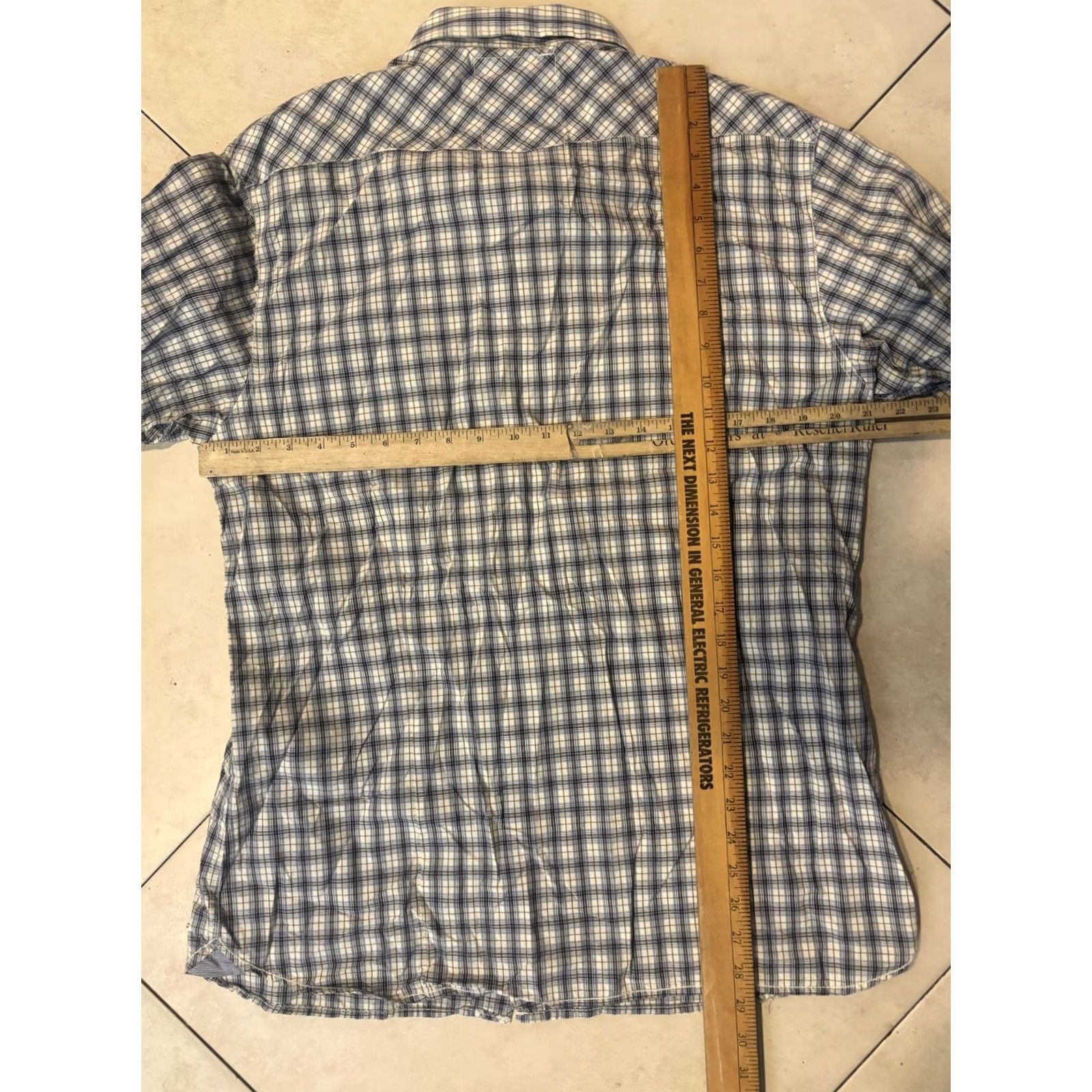 Scotch & Soda VINTAGE Scotch & Soda Shirt Mens XL Blue White Plaid Western Pearl Snap Long Sleeve Size US XL / EU 56 / 4 - 6 Thumbnail