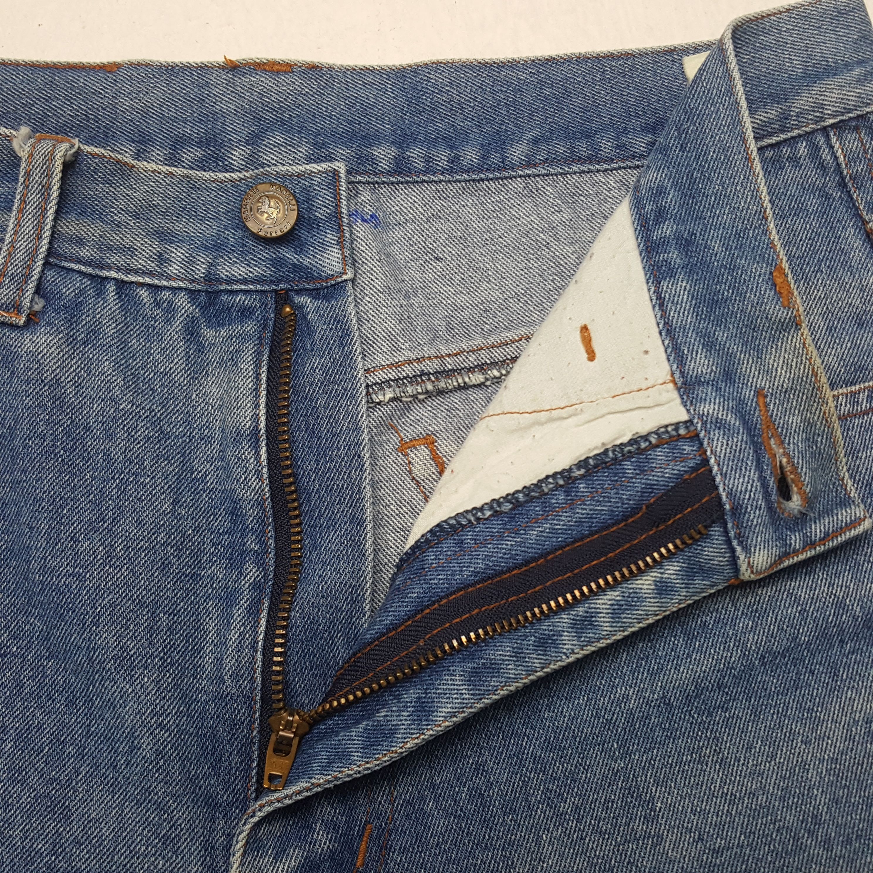 Ferrari × Vintage Vintage Ferrari Magneti Marelli Denim Jeans Size US 29 - 12 Thumbnail
