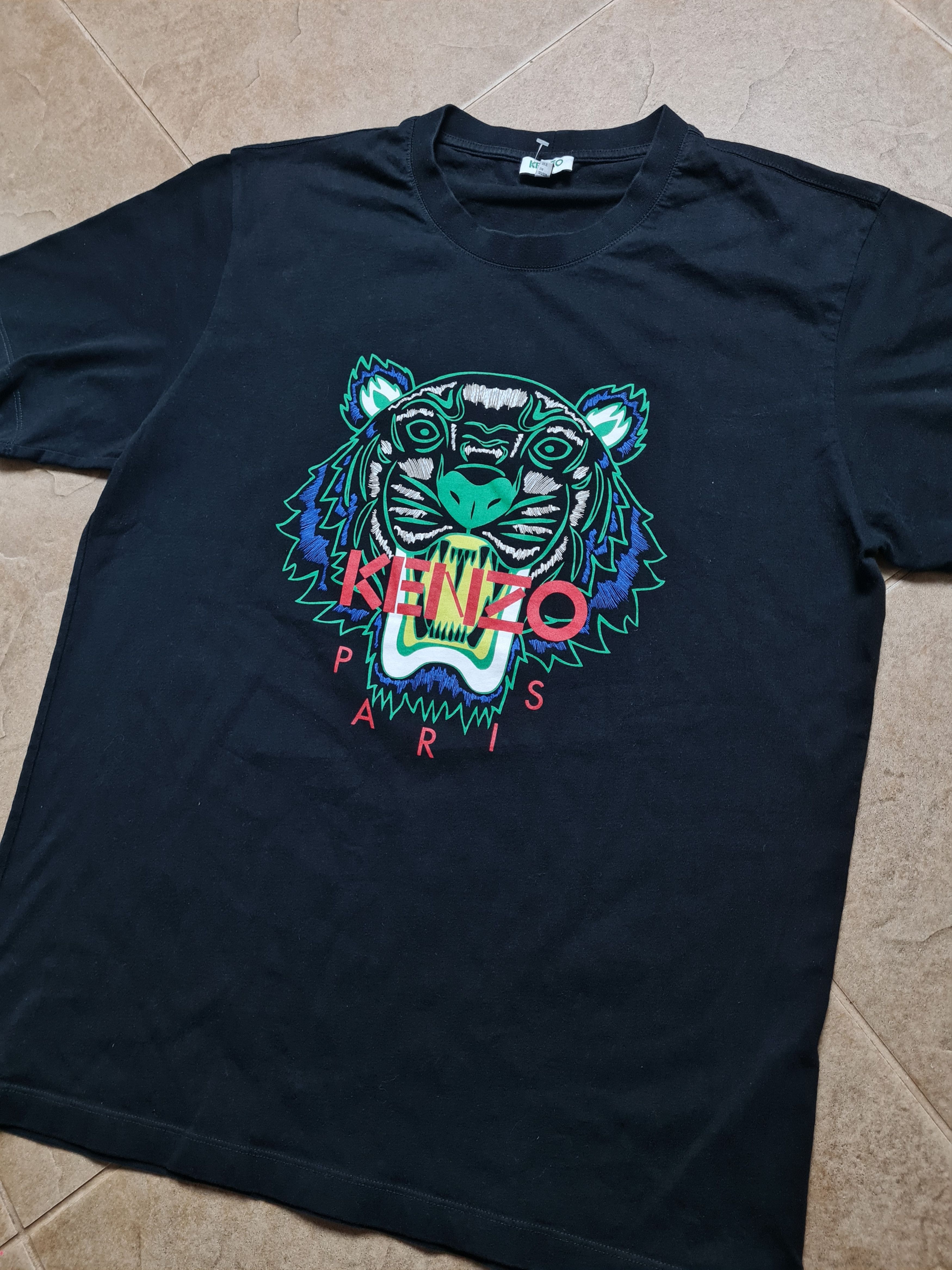 Kenzo T-Shrts Kenzo Shirts Black Big Logo Lion Japan Size XL Size US XL / EU 56 / 4 - 4 Thumbnail