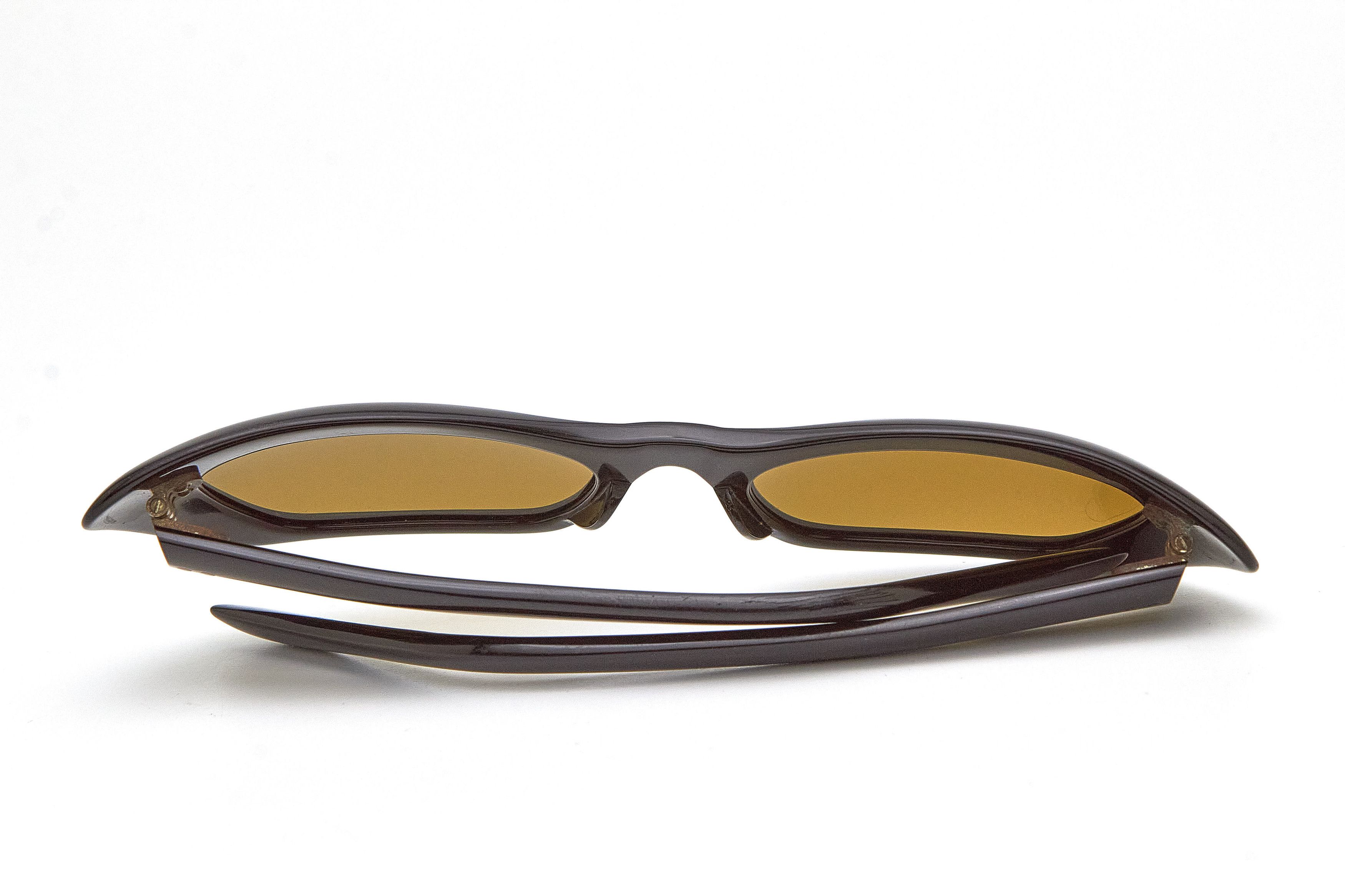 Vintage black chunky sunglasses OP vintage specs retro 60s Size ONE SIZE - 5 Thumbnail