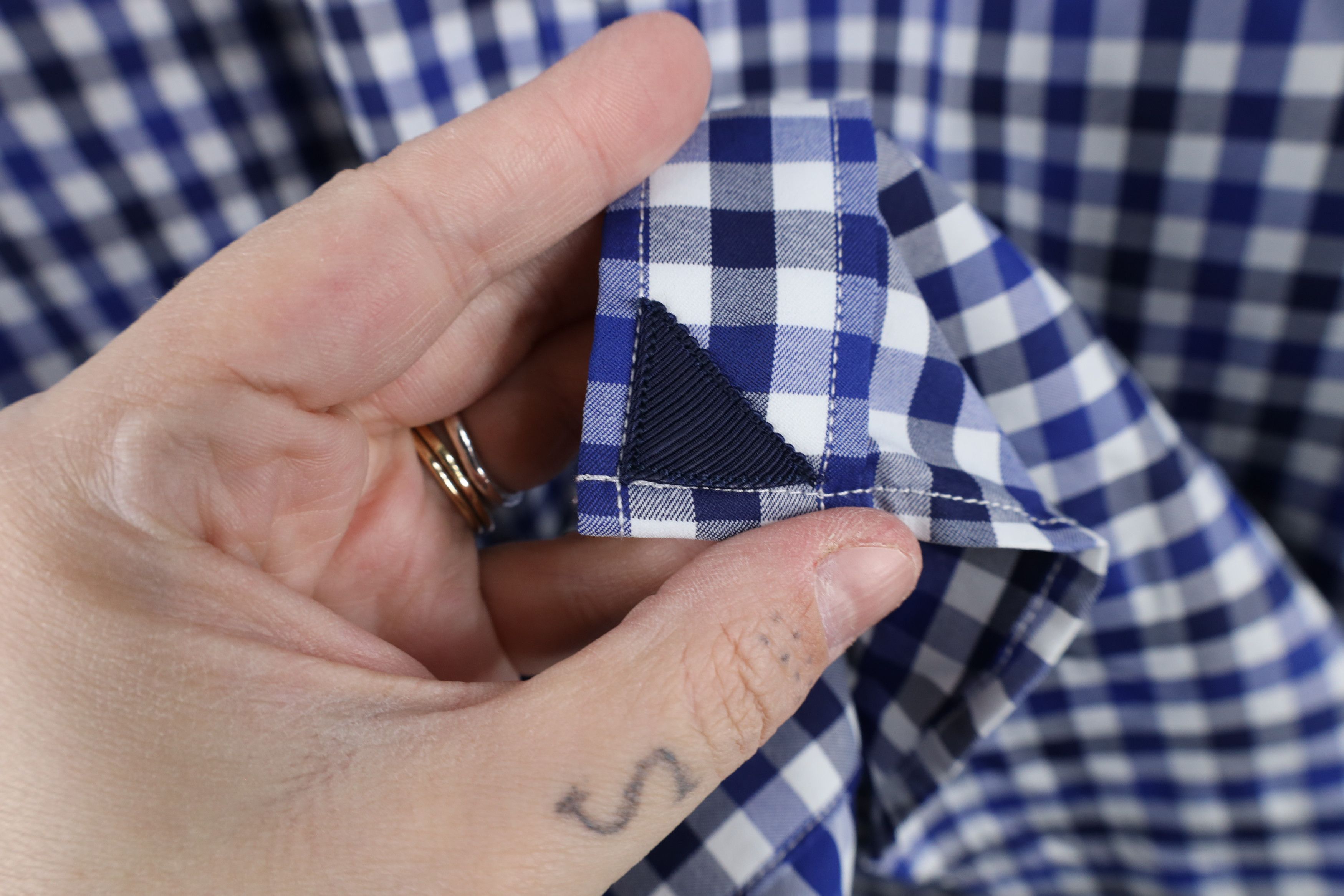 UNTUCKit × Vintage Untuckit Gingham Plaid Collared Button Down Shirt Blue Size US XL / EU 56 / 4 - 5 Thumbnail