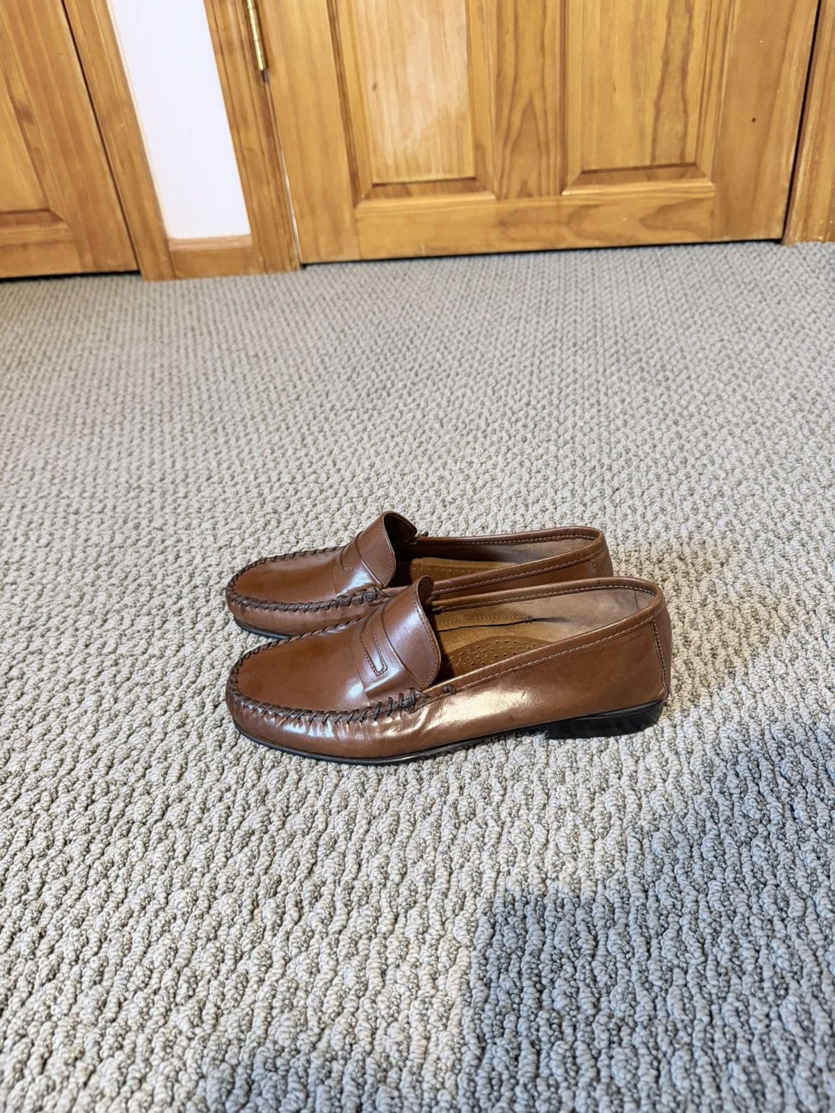 Other D. Lepori Brown Leather Penny Loafer - Unlined Size US 8 / EU 41 - 1 Thumbnail