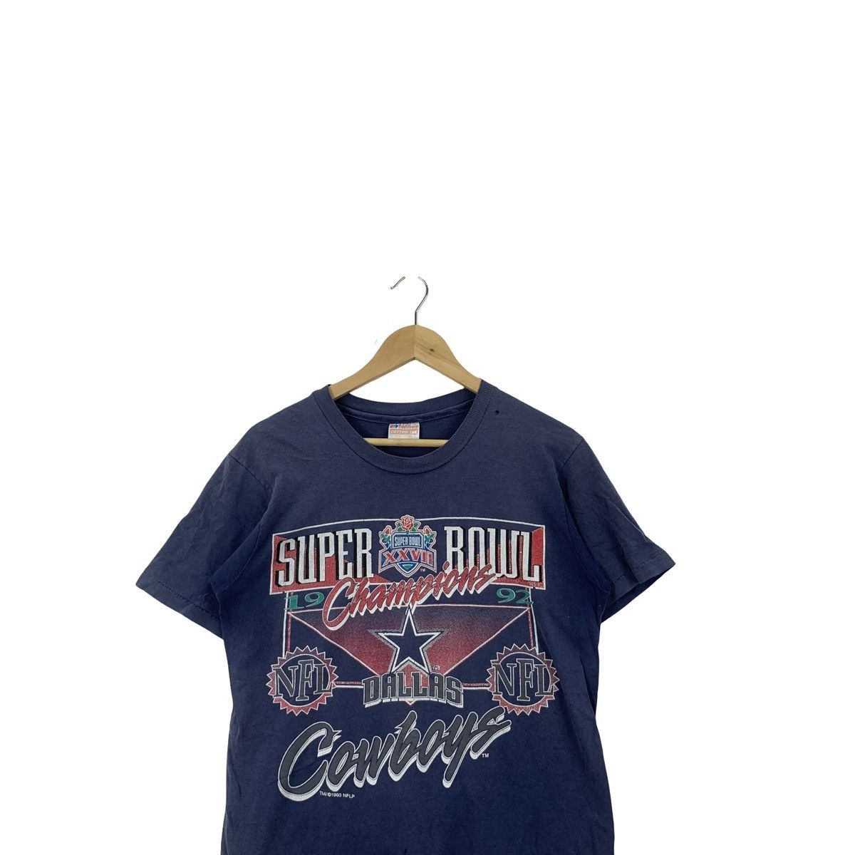 Vintage Vintage DALLAS COWBOYS Super Bowl XXVII Champion Tee Shirt Size US M / EU 48-50 / 2 - 2 Thumbnail