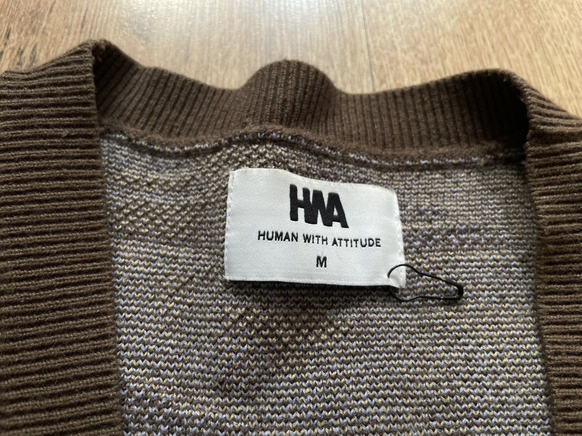 Human With Attitude Human With Attitude Brown & Blue Colorblock Knit Cardigan Size US M / EU 48-50 / 2 - 2 Thumbnail