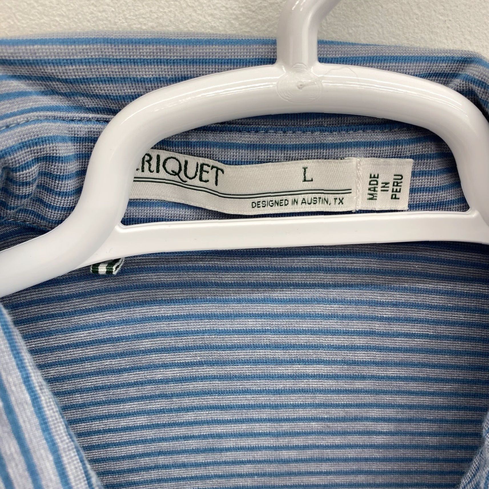 Vintage Criquet Polo Shirt Men Large blue Performance Organic Cotton Texas Golf Polo Shirt Mens Blue Texas Preppy Golf Size US L / EU 52-54 / 3 - 4 Thumbnail