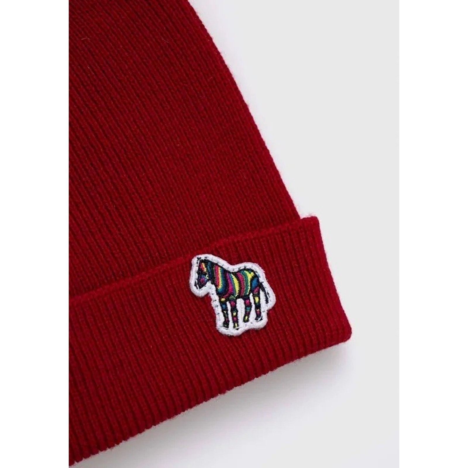Paul Smith NWT Paul Smith Red Wool Zebra Beanie Hat Made in Scotland Size ONE SIZE - 1 Thumbnail