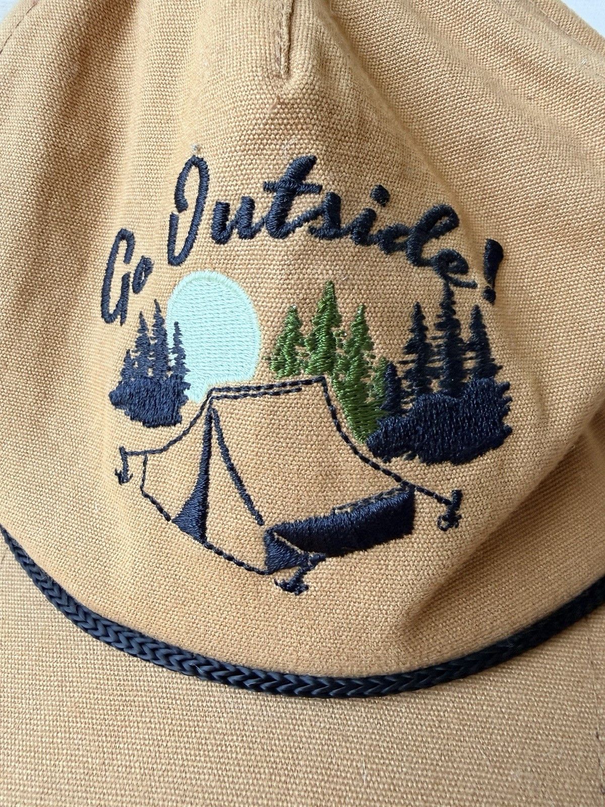 Coal Coal Headwear Go Outside Camp Hat Tan Cotton Strapback Camp Size ONE SIZE - 3 Thumbnail