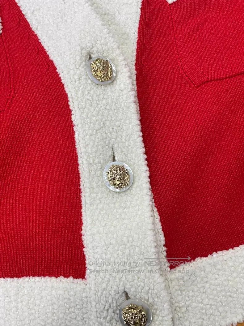 Chanel Chanel Red and white cashmere cardigan coat Size XXS / US 00 / IT 34 - 2 Thumbnail